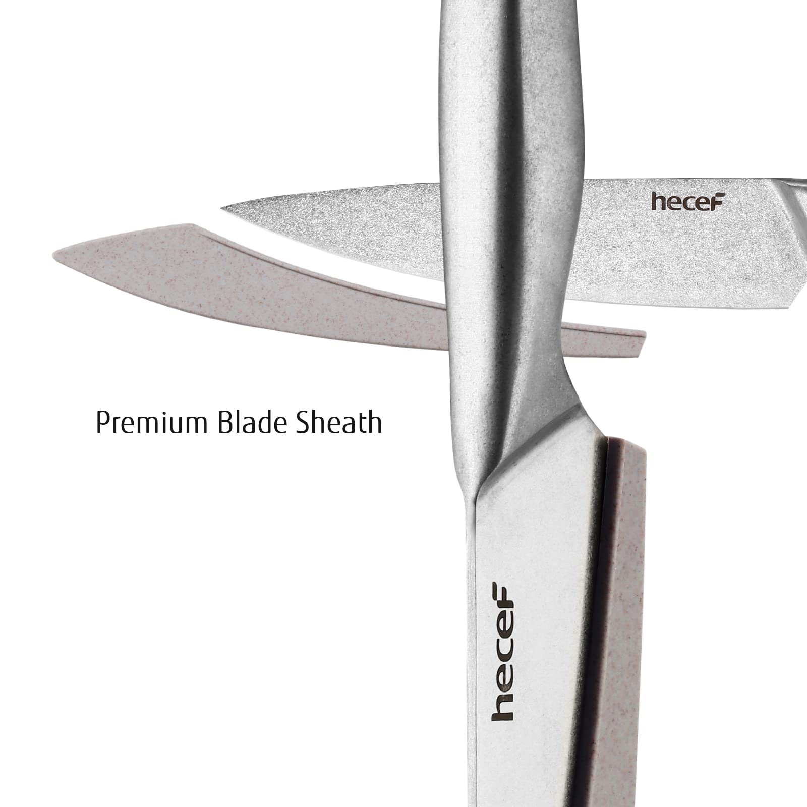 Premium German Stainless Steel Kitchen Knife Set with Cloth Roll Bag - High Carbon Steel Blades, Ergonomic Handles & Protective Sheaths - Professional Chef Knives for Cooking, Slicing, Dicing & Food Prep - Perfect for Home Kitchens, Restaurants & Culinary Gifts
