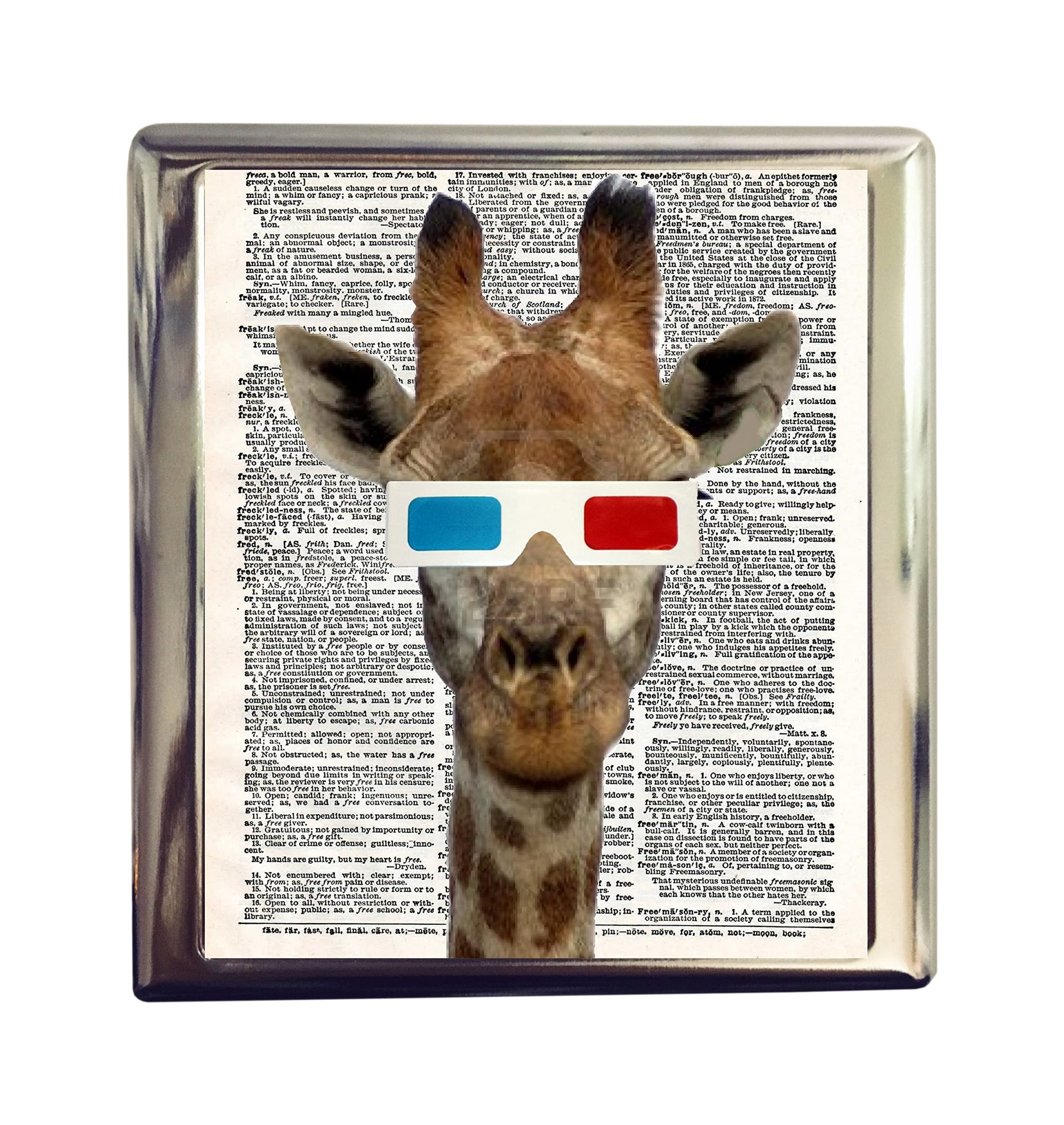 3D Giraffe Pop Art Cigarette Case & Wallet - Multi-Function ID/Business Card Holder - Unique Animal Anthropomorphic Design for Parties, Gifts & Everyday Use