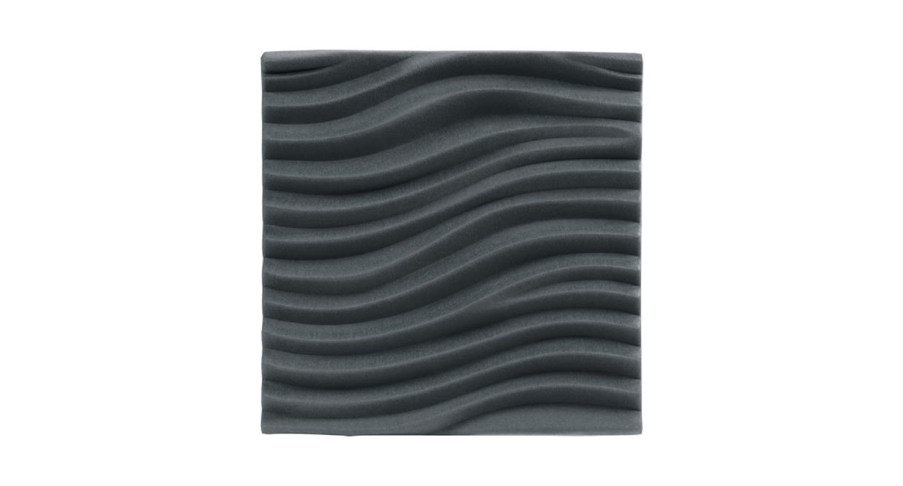 Uplift Desk 3D Wave Acoustic Panel - Dark Gray Soundproof Wall Panels for Home Studio, Office & Theater Noise Reduction