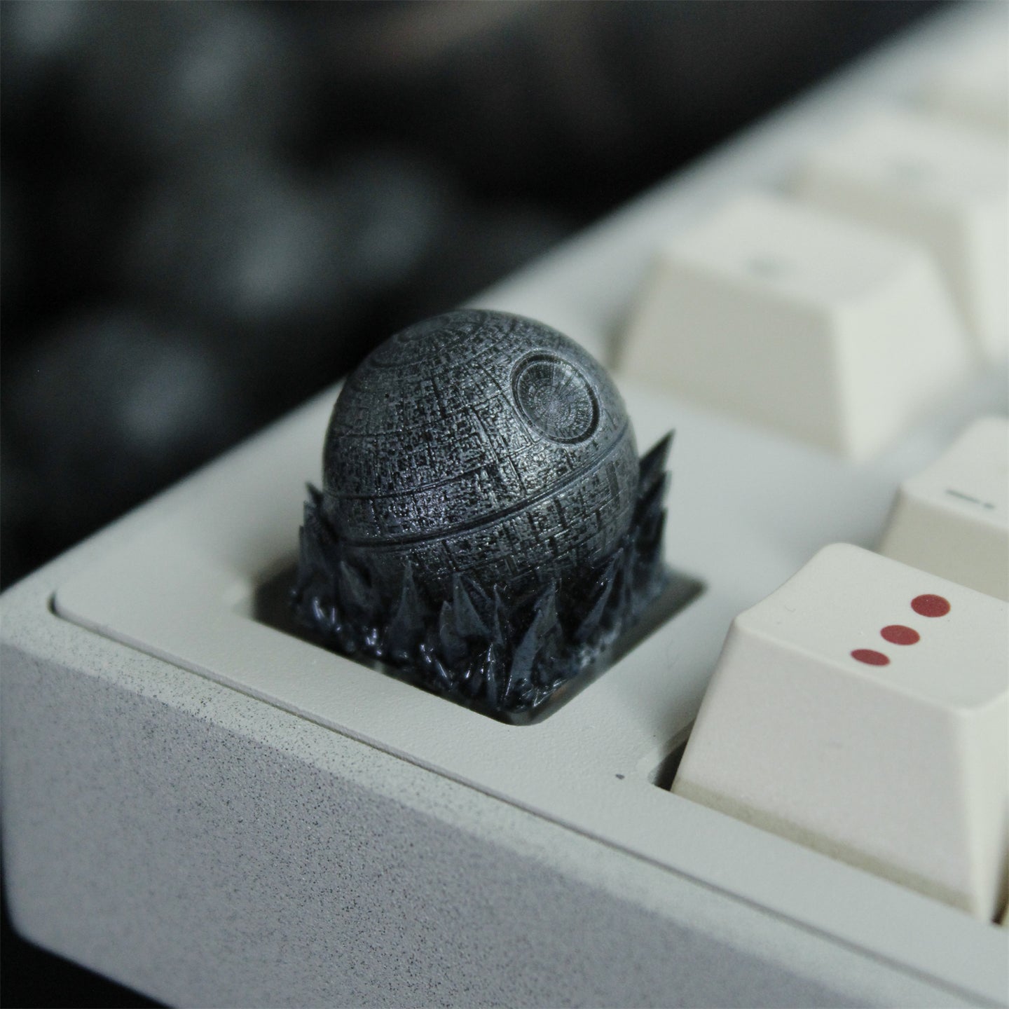 Custom Death Star DS-1 Resin Coated Keycaps for Anime, Gaming & Movie Fans – Perfect for Mechanical Keyboards, Collectors & Gift Giving
