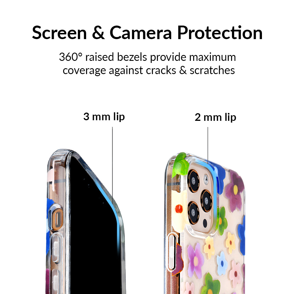 Flower Power iPhone Case - Trendy Floral Design Protective Cover for iPhone 12/13/14/15 Pro Max - Perfect for Everyday Use, Travel & Outdoor Activities