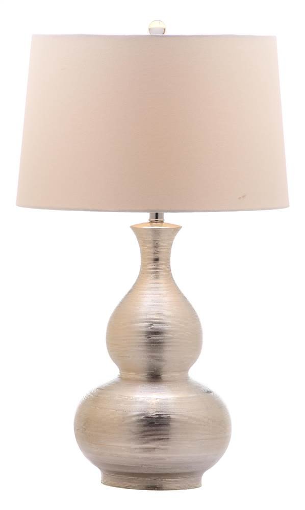 SAFAVIEH Cahaba Modern Farmhouse Silver 31-inch LED Table Lamp - Bedroom, Living Room & Home Office Lighting (Bulb Included) | Perfect for Nightstands, Desks & Cozy Reading Nooks