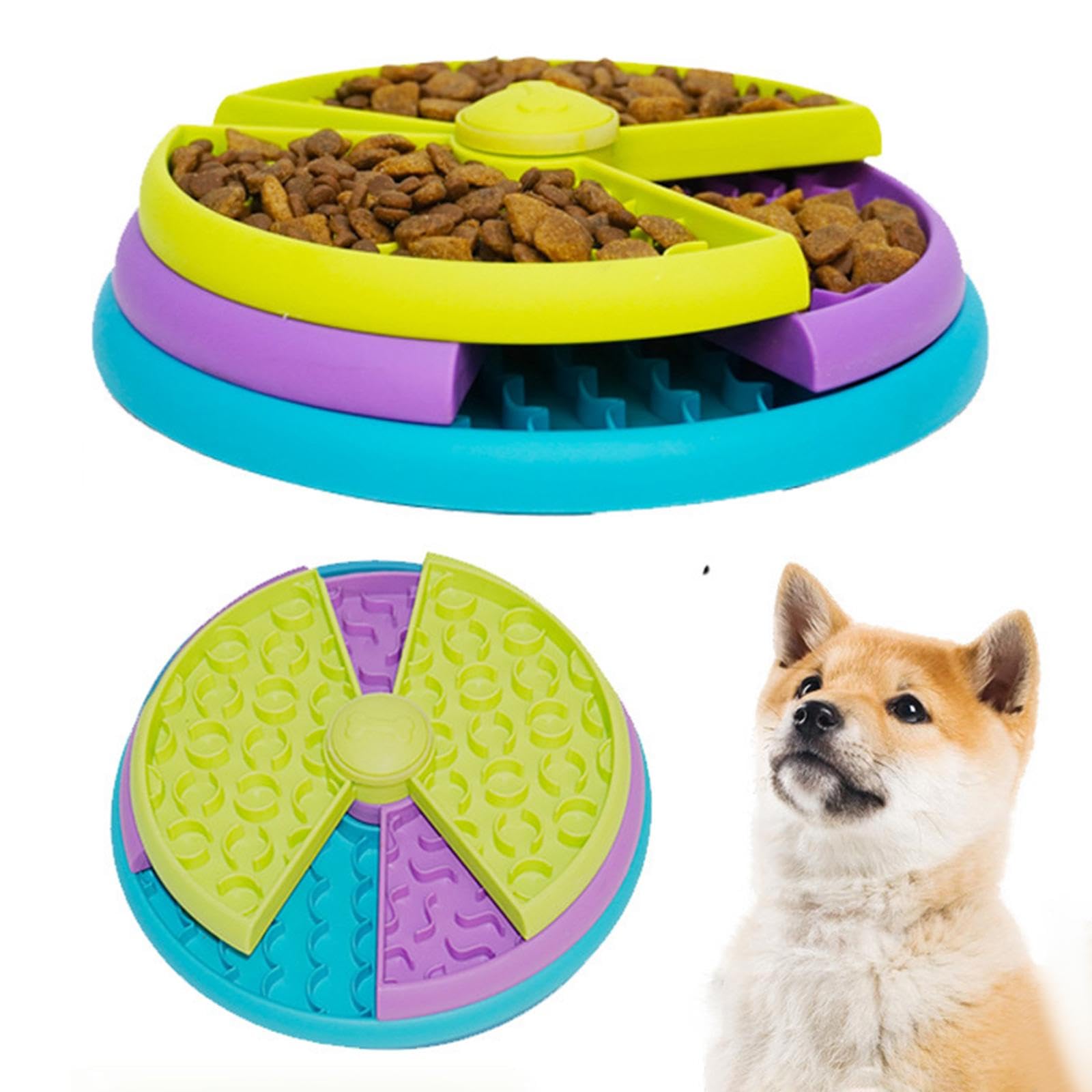 SECRET DESIRE Slow Feeder Bowl for Dogs & Cats - 3-Layer Durable Pet Food Dish - Prevent Bloat & Improve Digestion for Puppies & Adult Pets - Perfect for Mealtime & Training
