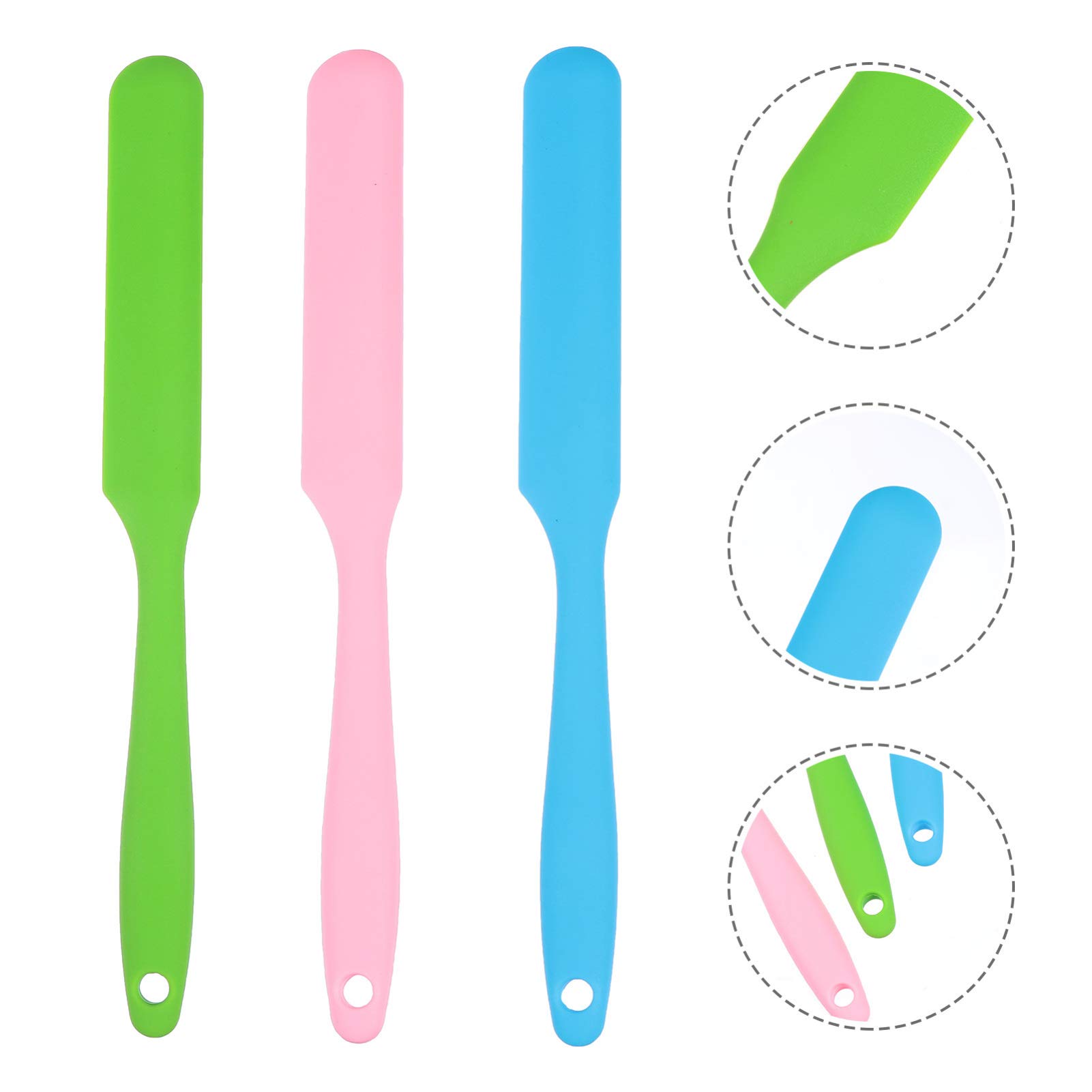 Beavorty 3-Pack Silicone Hair Removal Wax Sticks - Reusable Non-Stick Waxing Spatulas for Eyebrows, Legs & Bikini Line - Travel-Friendly Toiletries & Baking Tools - Perfect for DIY Waxing, Salon Use & Kitchen Essentials
