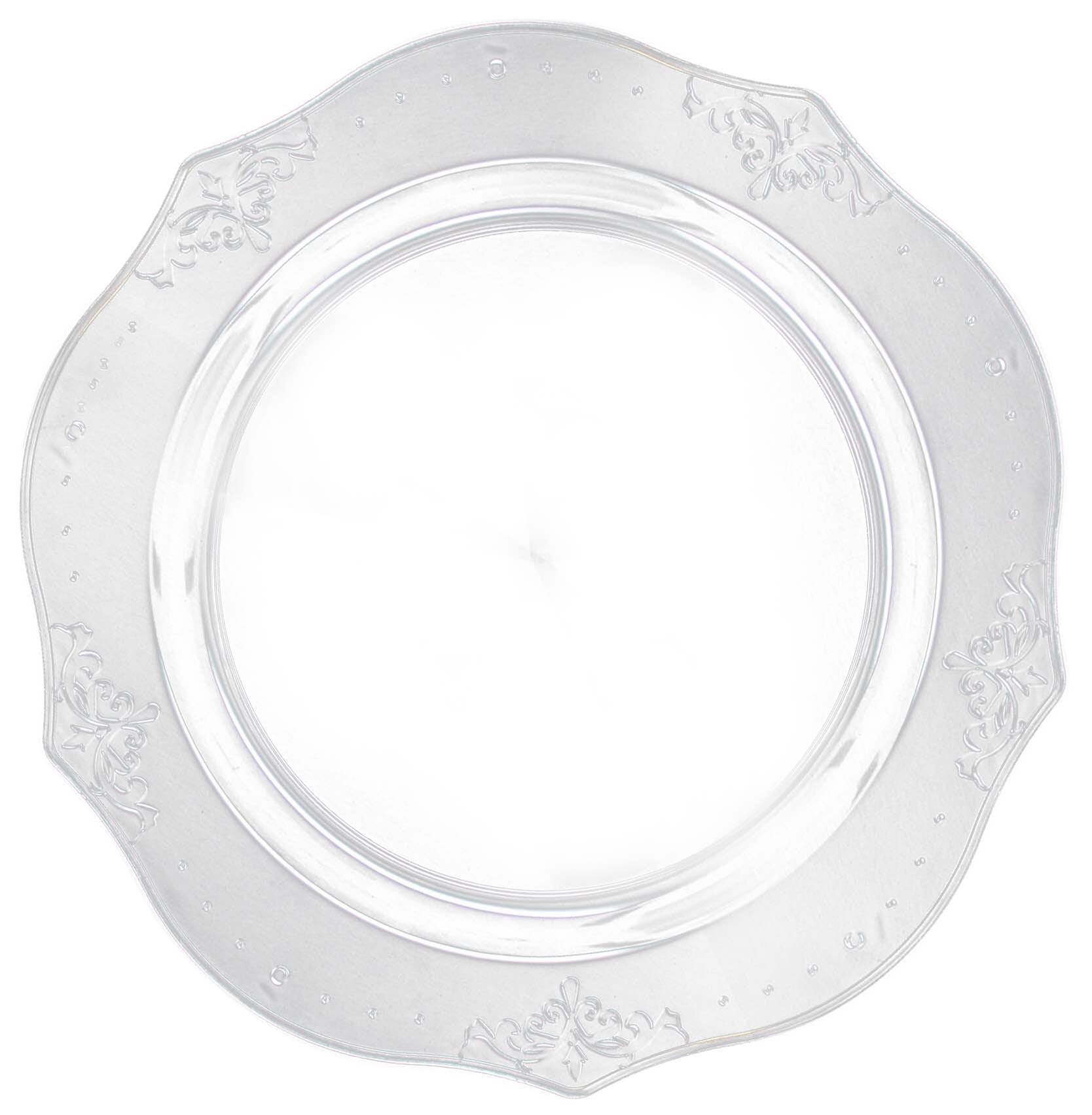 20 Pack Clear Round Plastic Dinner Plates - Shatterproof & Elegant for Parties, Picnics, and Everyday Use
