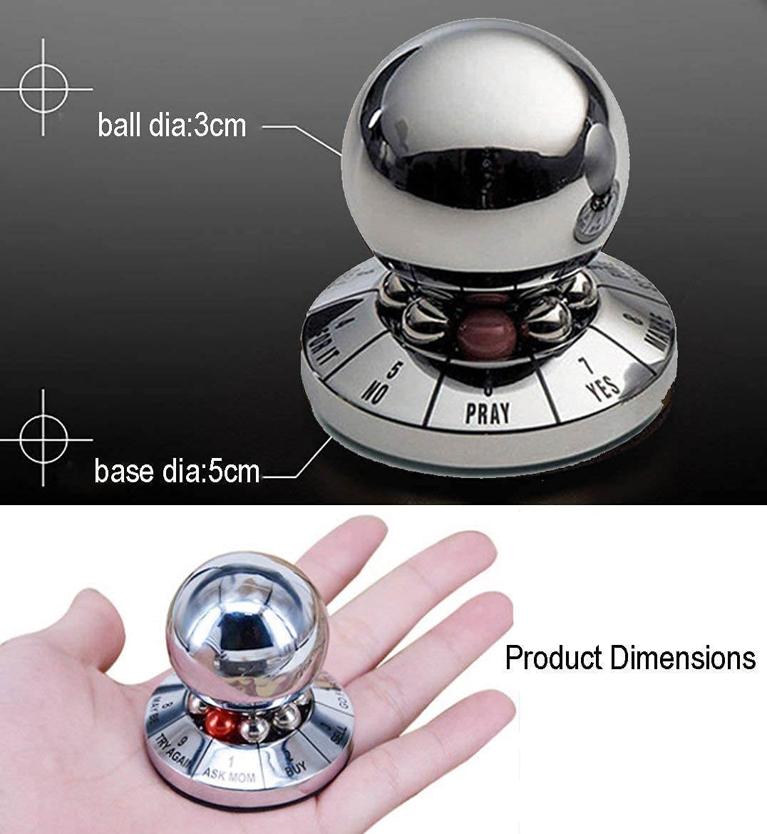 Premium Metal Stress Relief Ball - Anti-Anxiety Fidget Toy for Office & Home, Desk Decor Gift for Adults - Perfect for Focus, Relaxation & ADHD Relief