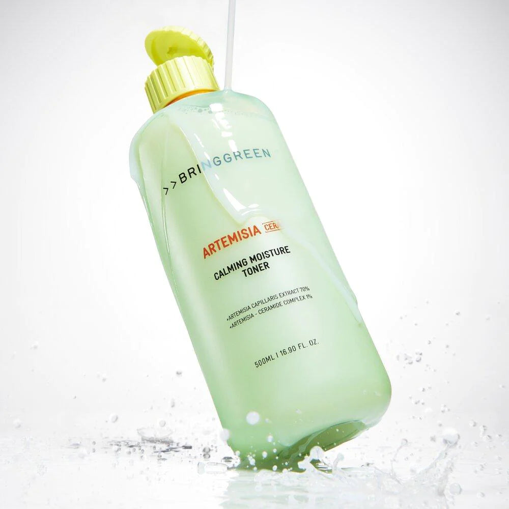 BRING GREEN Artemisia Cera Calming Moisture Toner 250ml - Soothing Facial Toner for Sensitive Skin, Hydrating & Calming Korean Skincare - Perfect for Daily Skincare Routine & Post-Sun Care