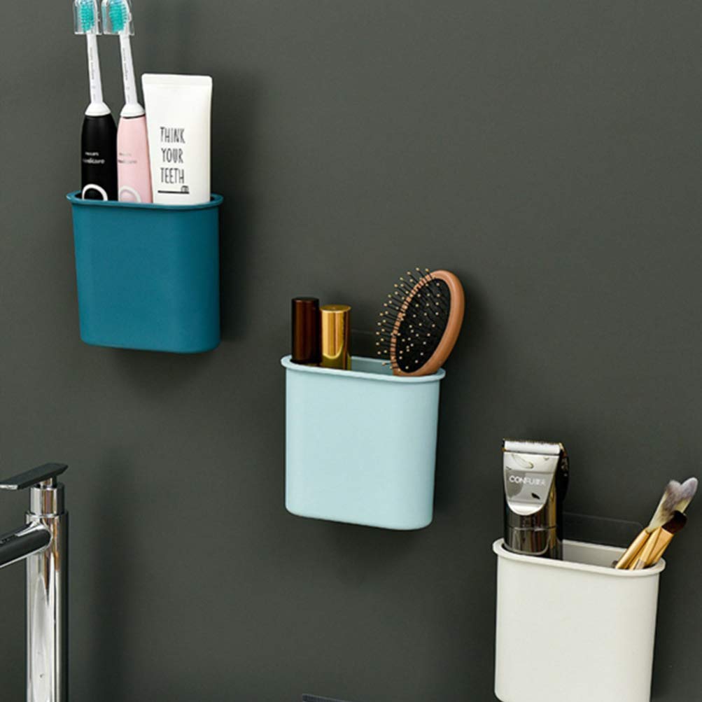 Waterproof Electric Toothbrush Holder Wall Mounted - No Drilling Bathroom Organizer with Storage Shelf for Oral Care Essentials | Perfect for Small Spaces, Travel & Family Bathroom Organization