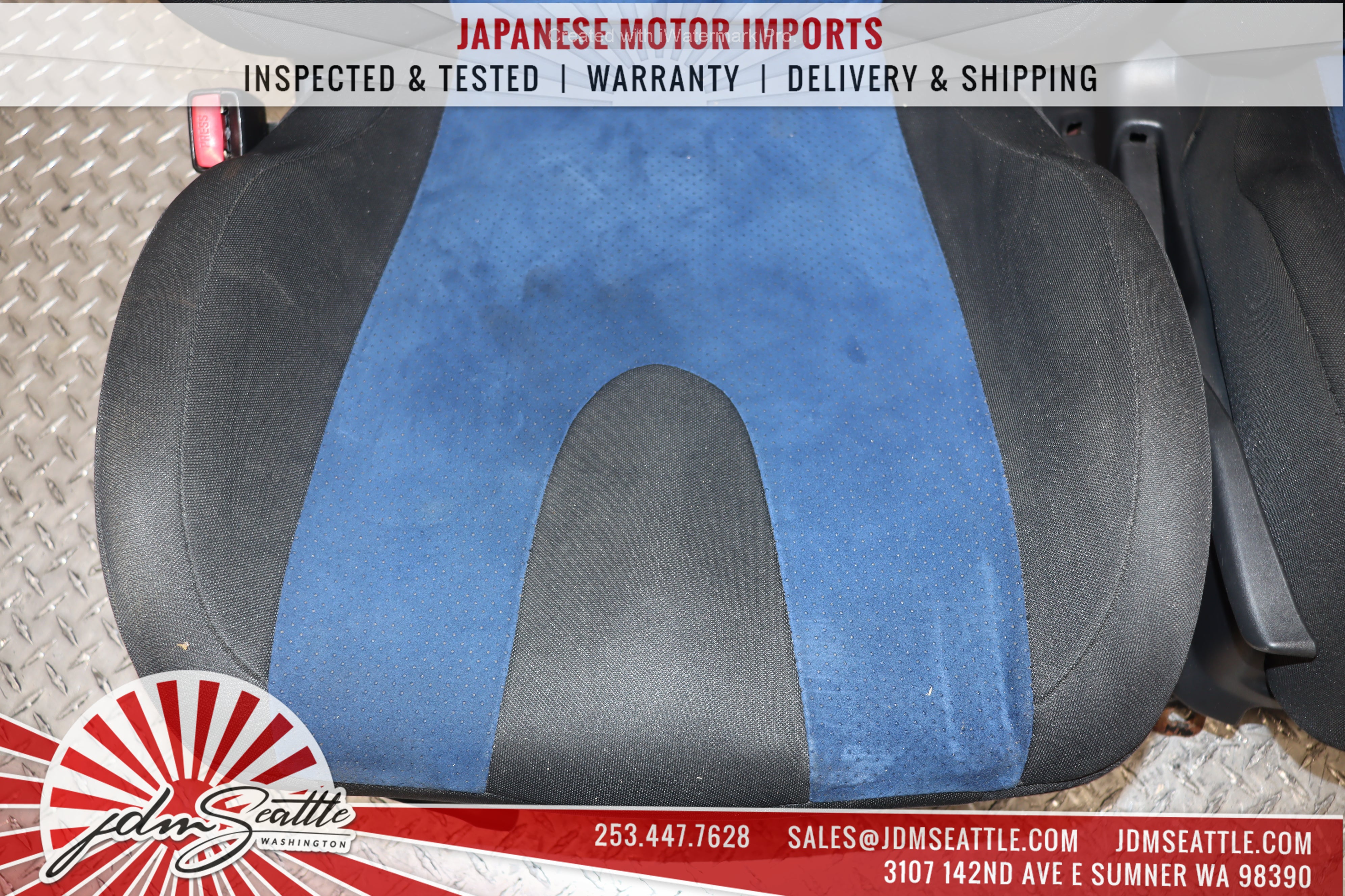 2002-2007 Subaru Impreza WRX STI GDB Complete Blue Front & Rear Seats - JDM Performance Upgrade for Racing & Street Use