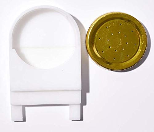5-Pack Plastic Bee Feeder with Metal Lid - Fits Small Mouth Canning Jars - Boardman Style Entrance Feeder & Waterer for Beehives - Ideal for Beekeeping, Pollination & Honey Production