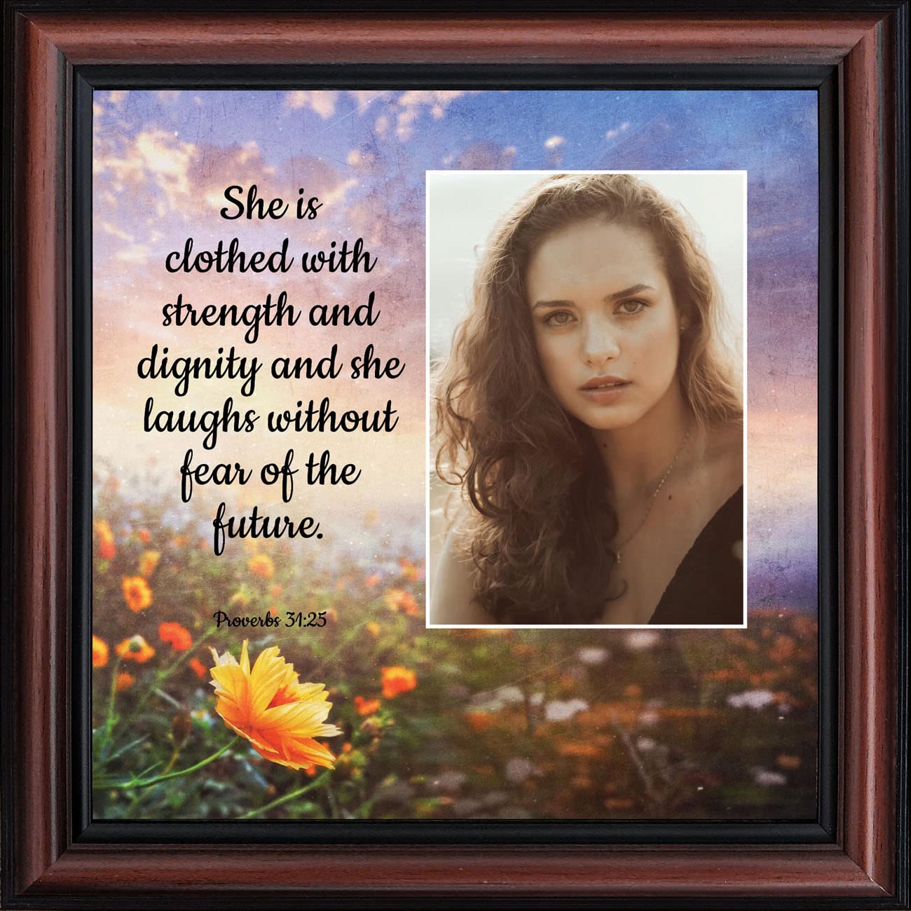 Christian Wall Art Decor - Proverbs 31 Woman Bible Verse Sign - Inspirational Spiritual Gifts for Women & Teen Girls - Crossroads Home Décor 6428W - Perfect for Bedroom, Office & Faith-Based Room Decor