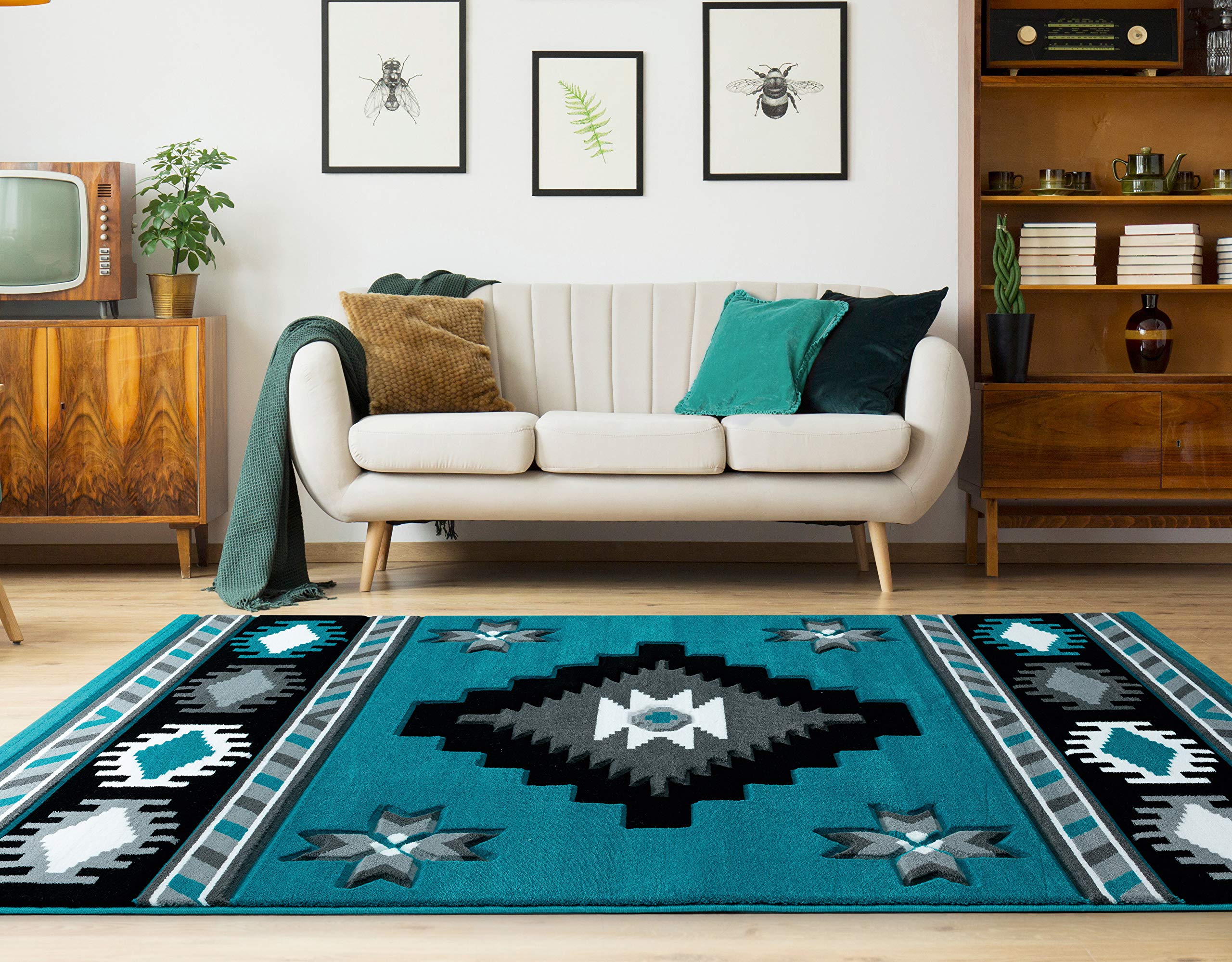United Weavers of America Bristol Caliente Turquoise Round Area Rug 7'10