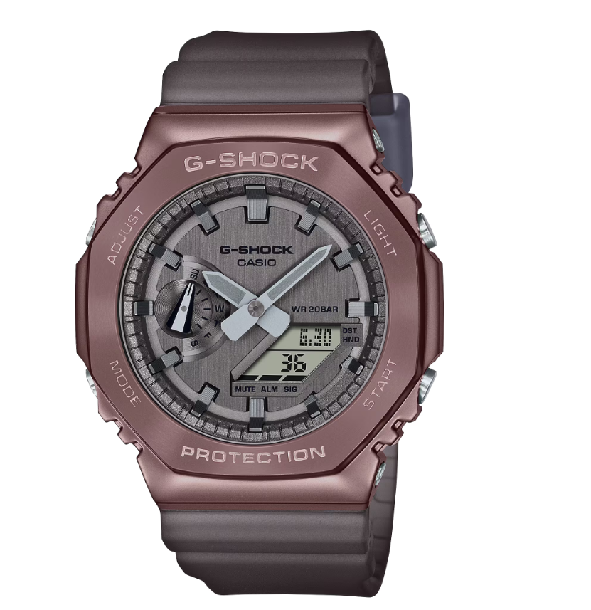 G Shock GM2100MF-5A Limited Edition Ana Digi Gold Ion Plated Bezel Men's Watch - Durable Sports & Casual Timepiece for Outdoor Activities, Work & Everyday Wear