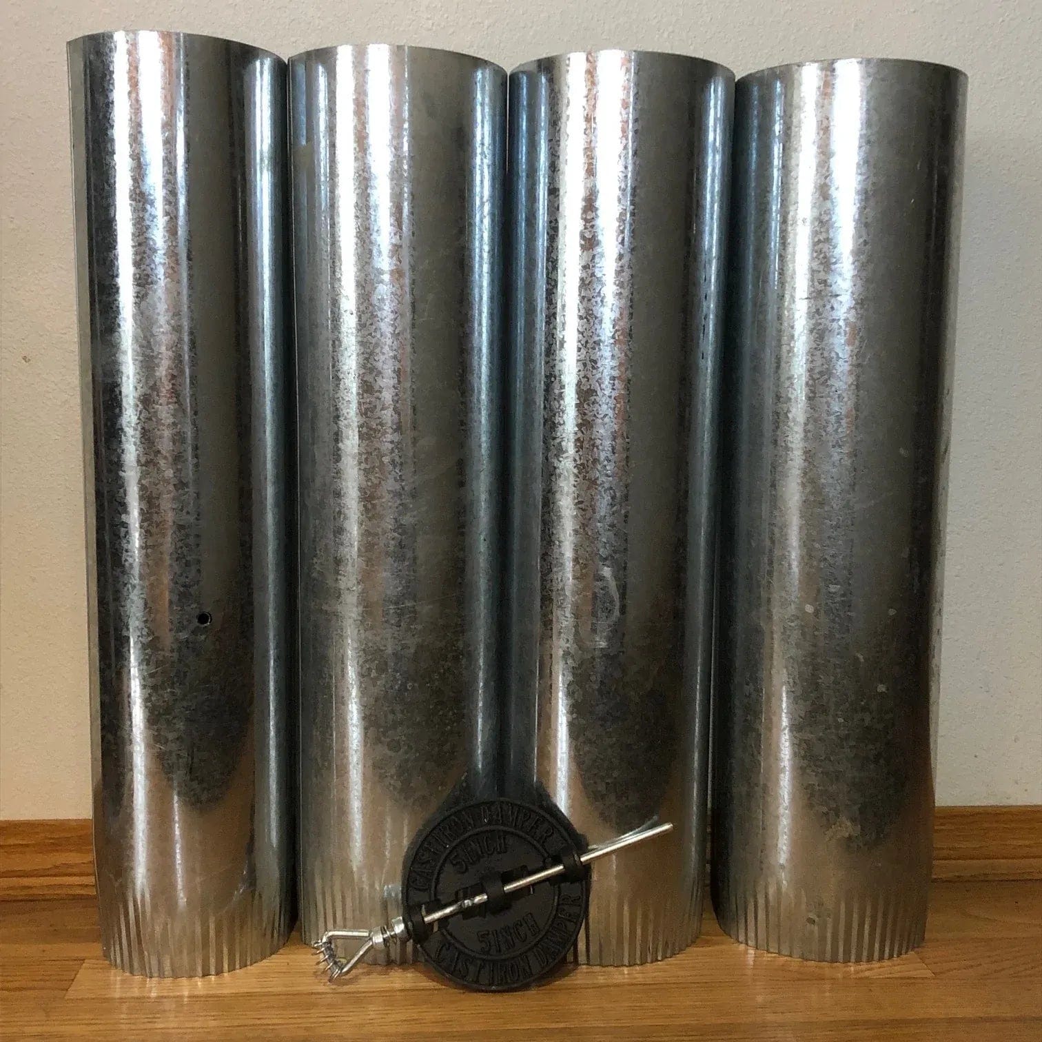 Stove Pipe and Damper Kit - High-Quality Chimney Venting System for Wood Stoves & Fireplaces - Perfect for Home Heating & Outdoor Camping