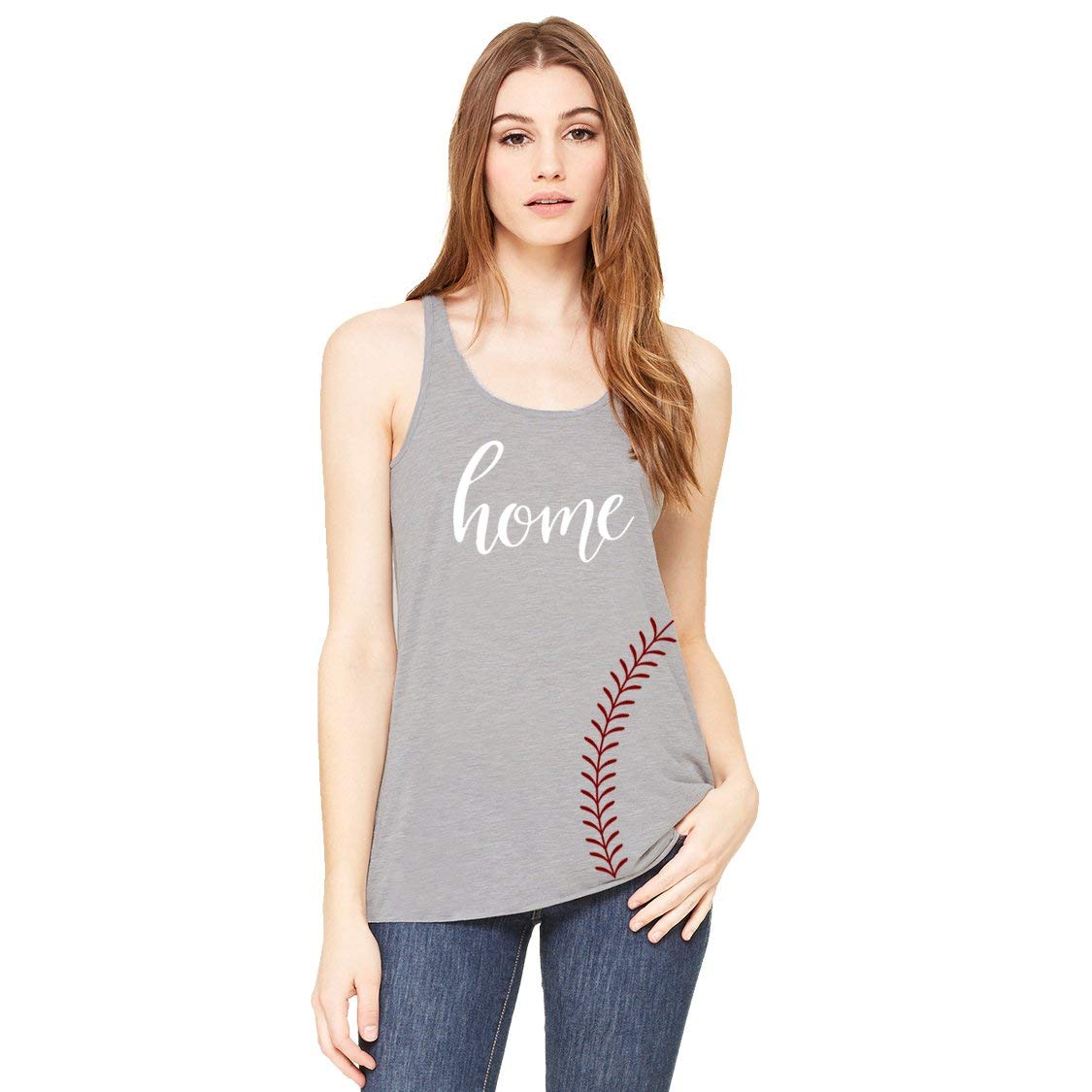 Custom Baseball & Softball Mom Racerback Tank Top for Women - Comfortable Athletic Wear for Games, Practices & Fan Support
