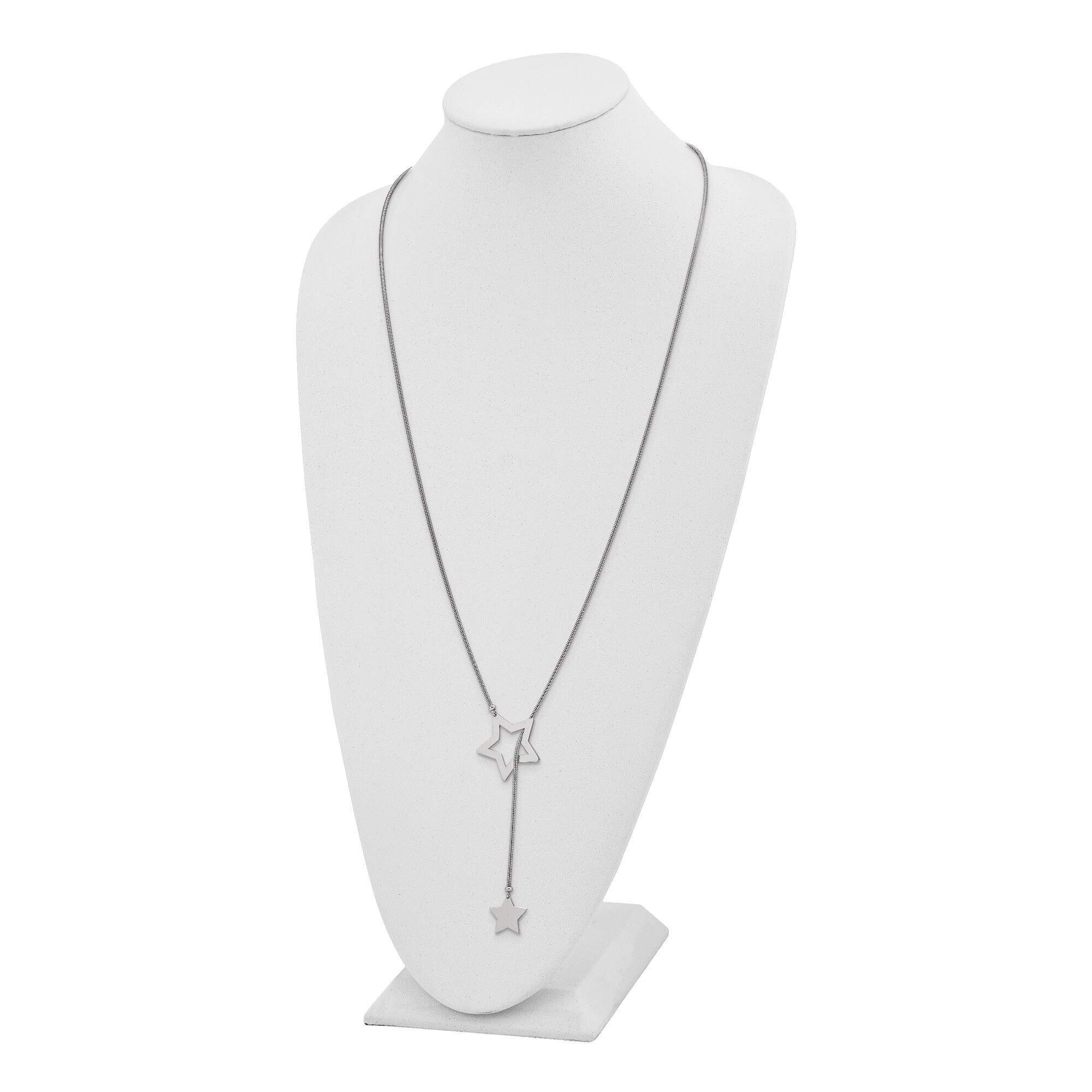 Sterling Silver Star Necklace for Women - Elegant Cable Wrap Jewelry for Daily Wear