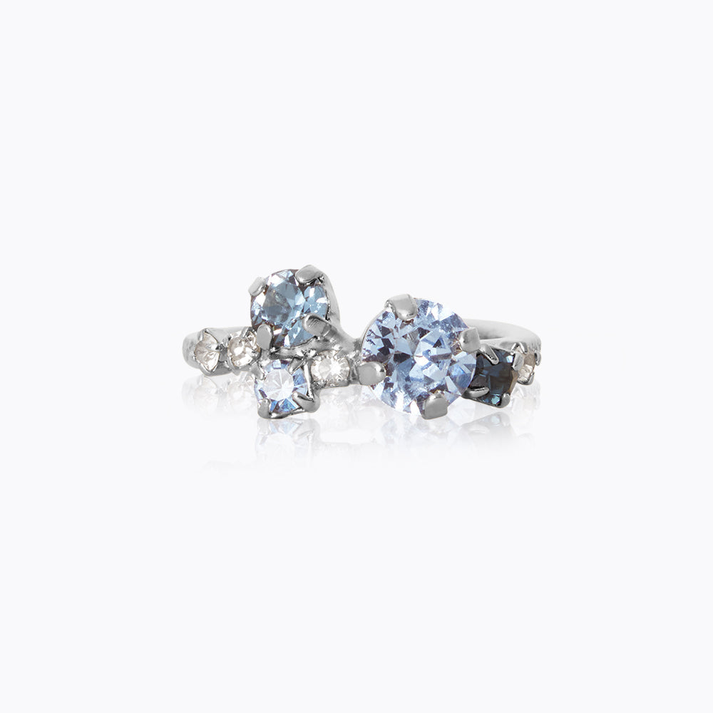 Stardust Ring with Blue Gemstone - Elegant Celestial Jewelry for Women | Perfect for Weddings, Anniversaries & Special Occasions