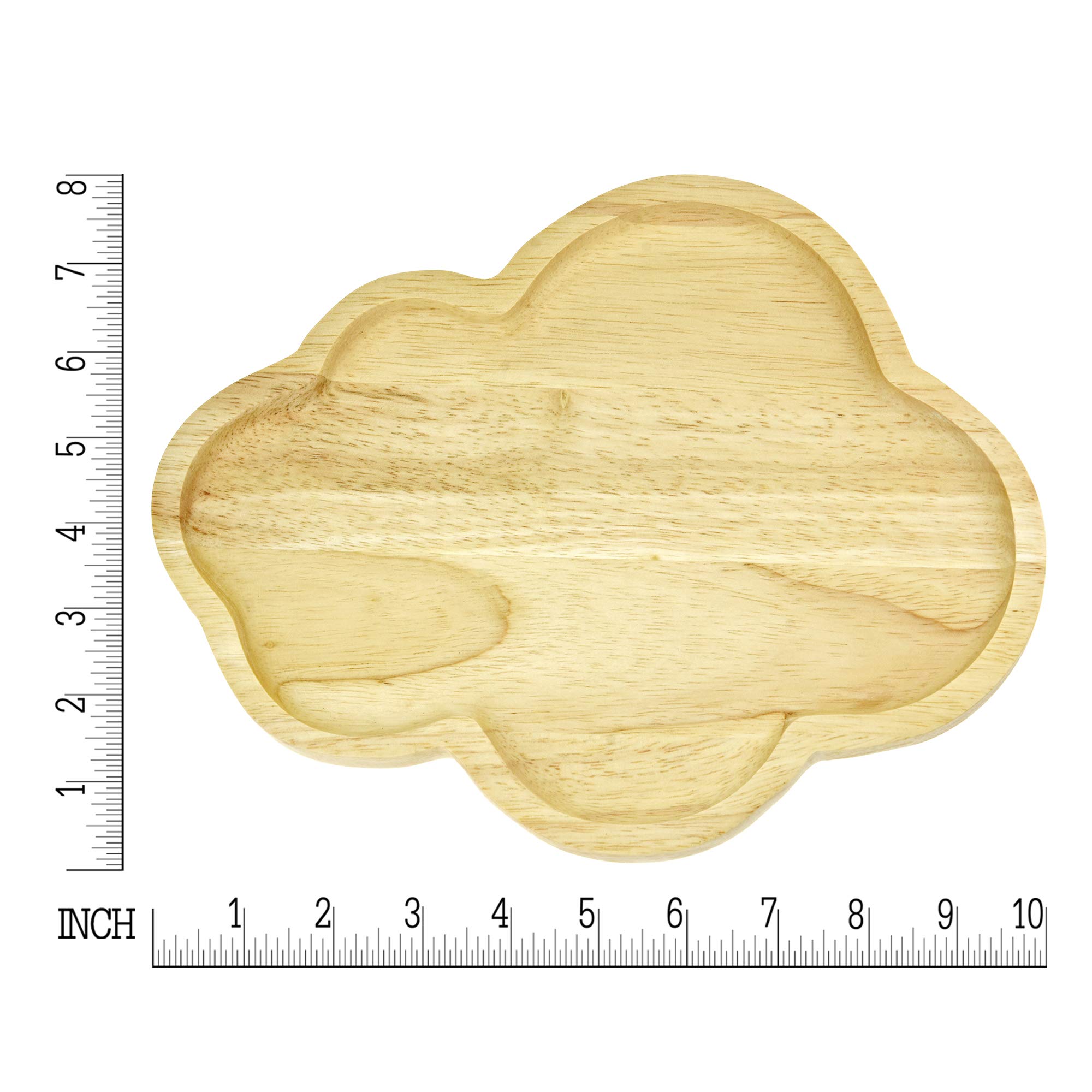 AeraVida Hand Carved Natural Wood Serving Plate - Cloud Shaped Wooden Platter for Cheese, Fruits & Appetizers | Unique Wooden Home Decor for Dining & Kitchen | Eco-Friendly Wooden Dish for Parties & Gifts