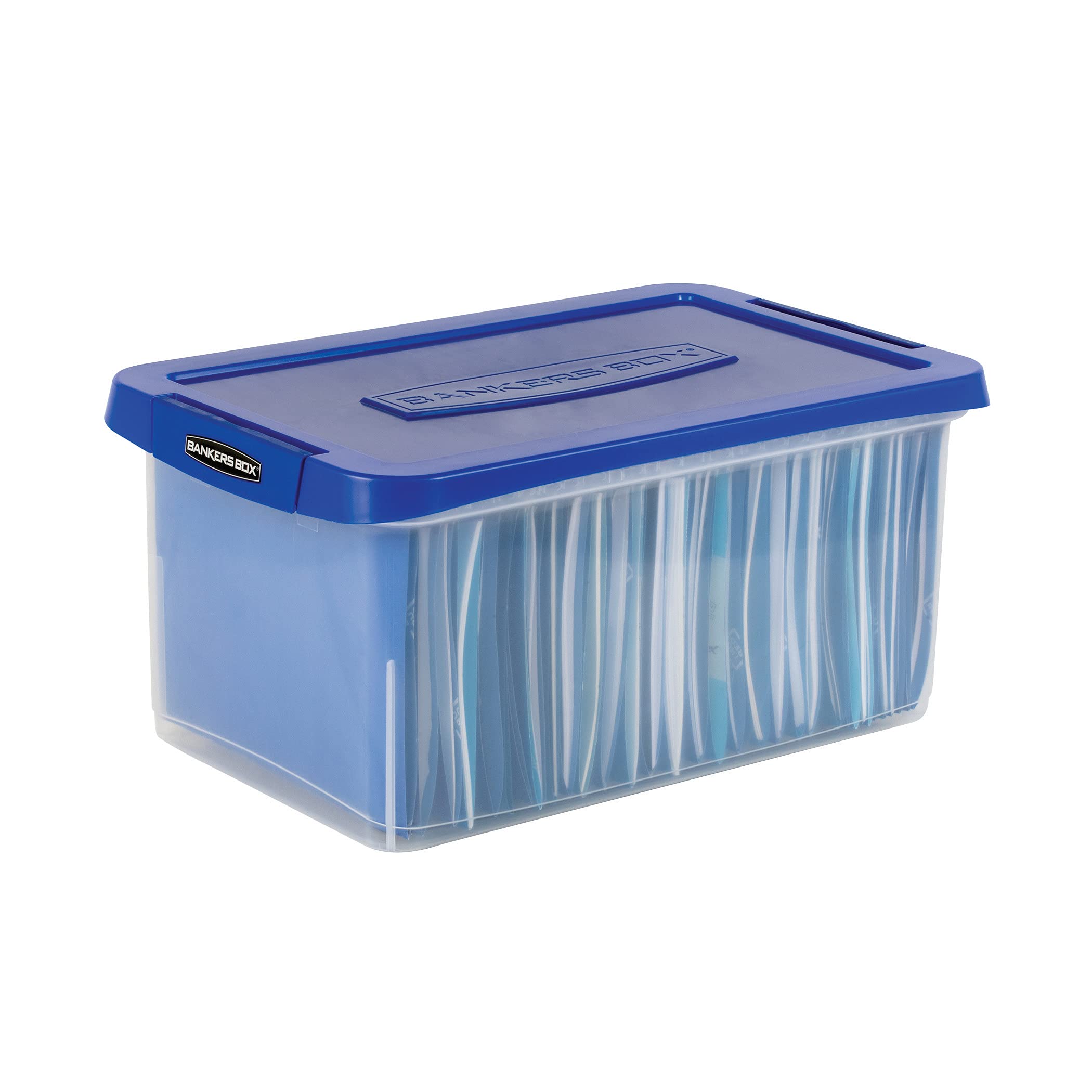 Heavy Duty 20-Inch Plastic Letter File Storage Box - Secure Document Organizer for Office, Home & School Records