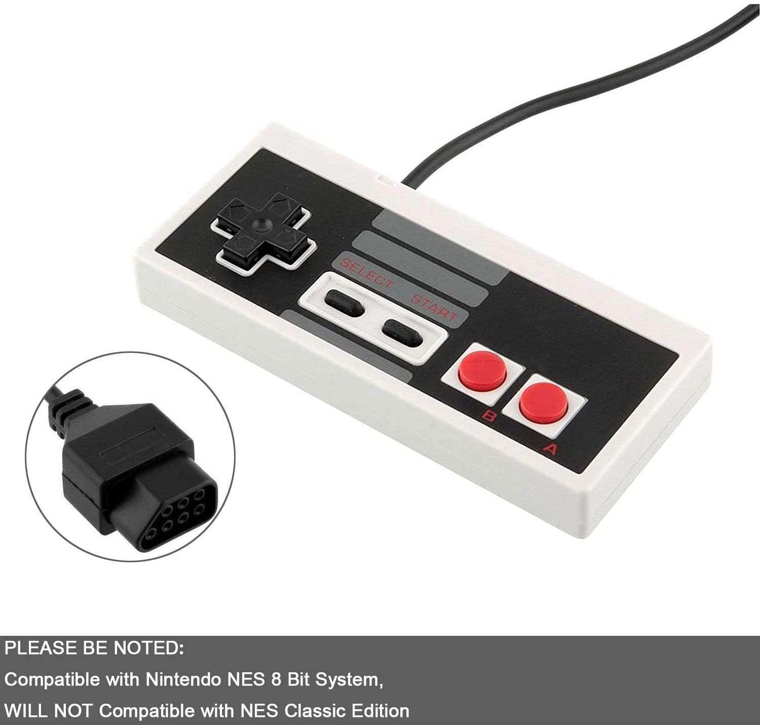 Original Nintendo NES Controller - 2 Pack Classic Gamepad for NES Console | Retro Gaming Accessories for Classic Nintendo Entertainment System | Perfect for Home Gaming & Collector's Display