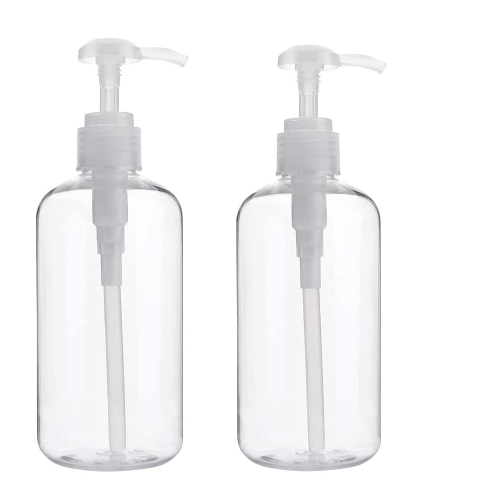 Dedoot 4 Pack 10oz Clear Empty Plastic Pump Bottles - Refillable Dispenser for Shampoo, Lotion & Liquid Soap | Perfect for Bathroom, Salon & Travel Organizers
