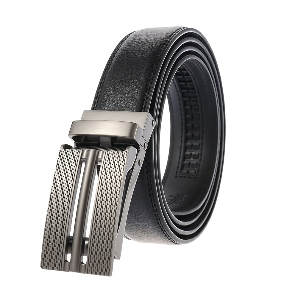 KAPOHU 3.1cm Thin Men's Belt - Automatic Buckle Waist Strap for Jeans & Casual Wear | Trendy Slim Dress Belt for Business & Everyday Outfits