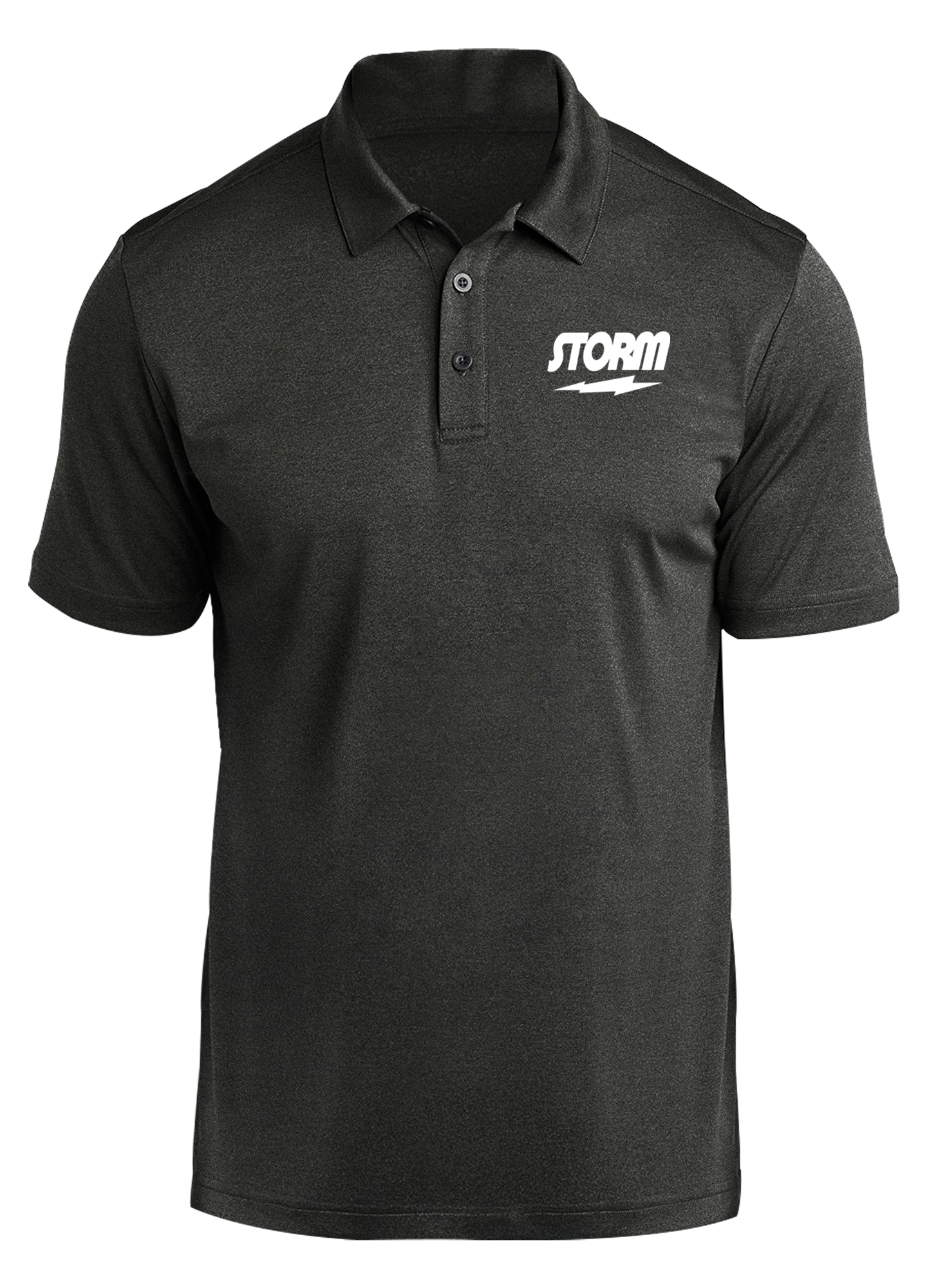 Premium Storm White & Black Heather Polo Shirt for Men - Comfortable, Breathable & Stylish - Perfect for Golf, Business Casual & Everyday Wear