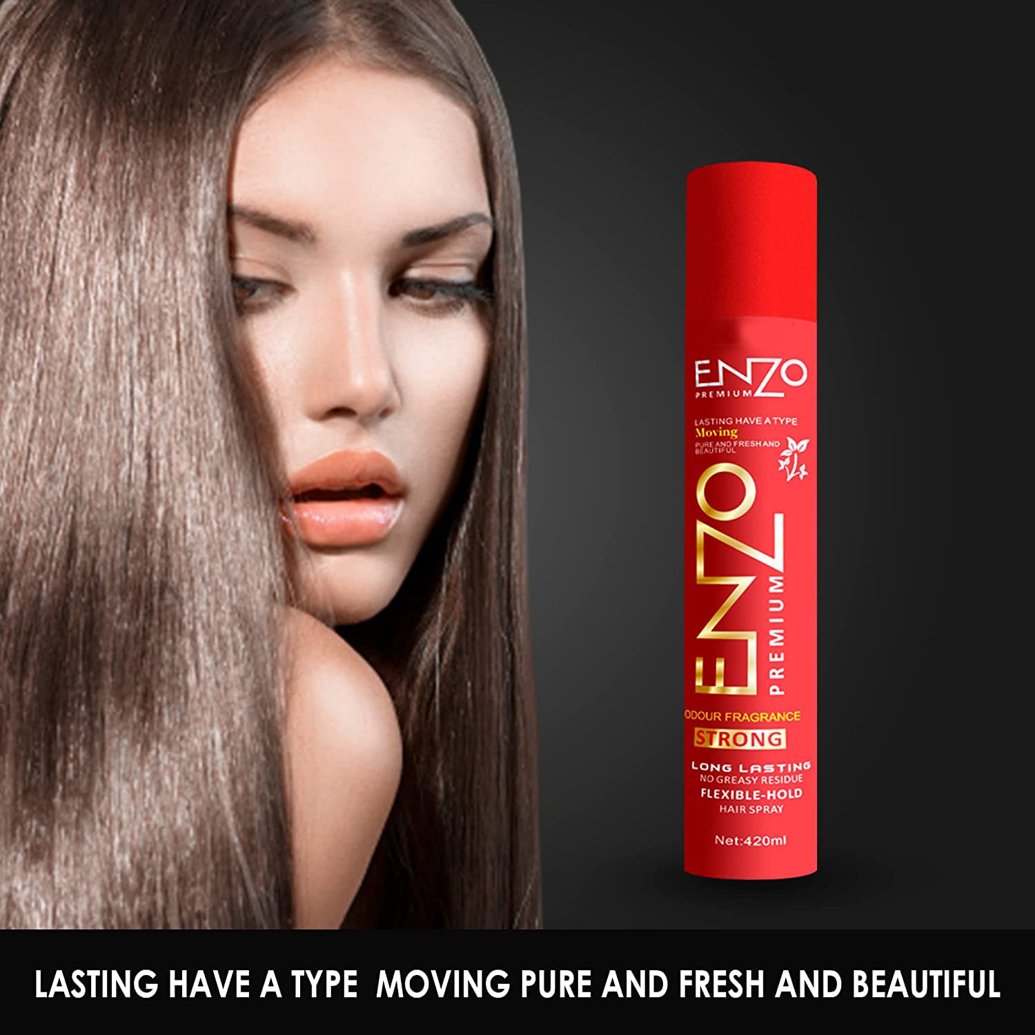 Professional Hair Shining Spray & Fixing Mist for Women - Extreme Hold, Long Lasting, Extra Shine for All Hair Styles - Includes 1 Paddle Hair Brush (420ml) - Perfect for Daily Styling, Special Occasions & Salon-Quality Results at Home