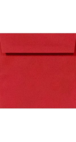 Premium LUXPaper Square Invitation Envelopes 4x4 Inch - Self-Seal Peel & Press Closure - 80lb Text Weight Ruby Red (Pack of 1000) - Perfect for Weddings, Parties, Greeting Cards & Business Correspondence