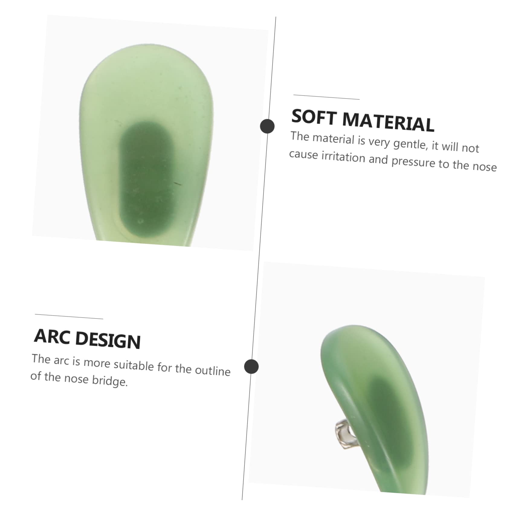HOMSFOU 6 Pairs Clear Glasses Nose Pads - Soft Silicone Nose Bridge Cushions for Eyeglasses & Sunglasses - Comfortable Anti-Slip Nose Pads for Reading Glasses, Computer Glasses, and Fashion Shades (Ideal for All-Day Wear & Outdoor Activities)