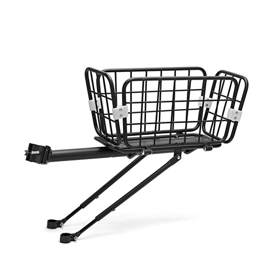 Heavy Duty Adjustable Rear Bike Rack - Universal Bicycle Cargo Carrier for Touring & Commuting - Perfect for Mountain Bikes, Road Bikes & E-Bikes - Ideal for Groceries, Camping Gear & Work Supplies
