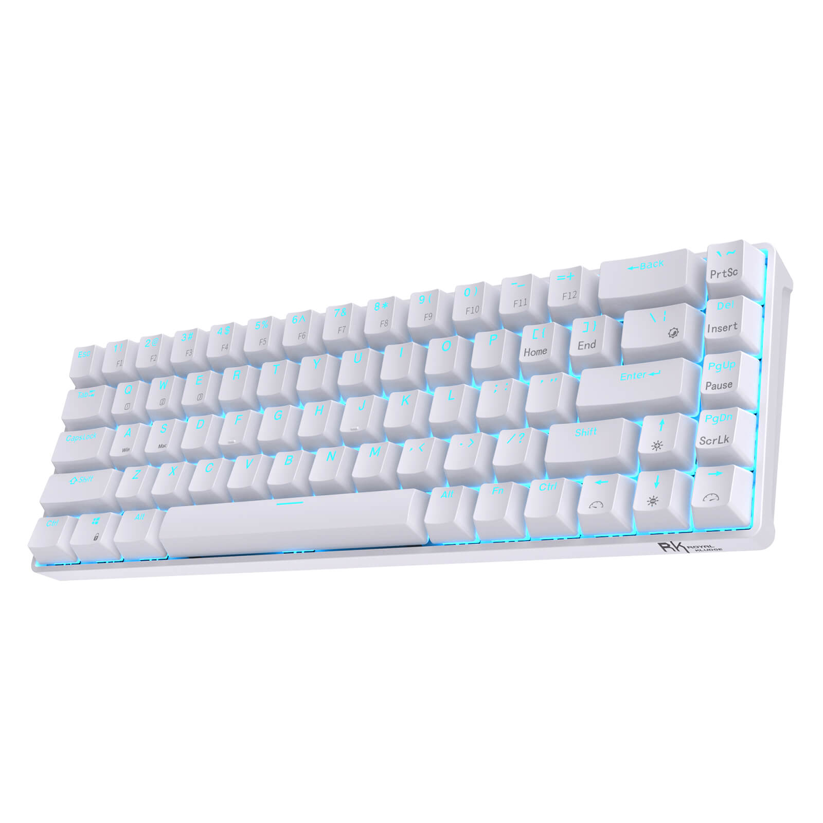 RK68 65% Wireless Mechanical Keyboard - Hot-Swappable RGB Backlit, Bluetooth/USB-C (Open Box) - Perfect for Gaming, Typing & Office Work