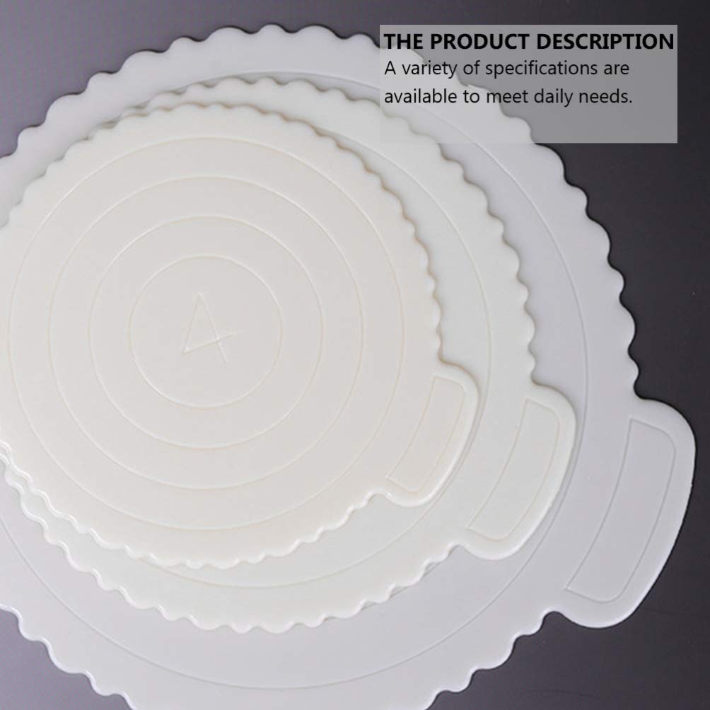 5-Piece Hemoton Cake Base Set - Round Cake Display Board, Baking Tray & Serving Plate for Cupcakes, Pastries | Durable Cake Mat & Baking Accessories for Home Bakeries, Wedding Cakes & Dessert Displays