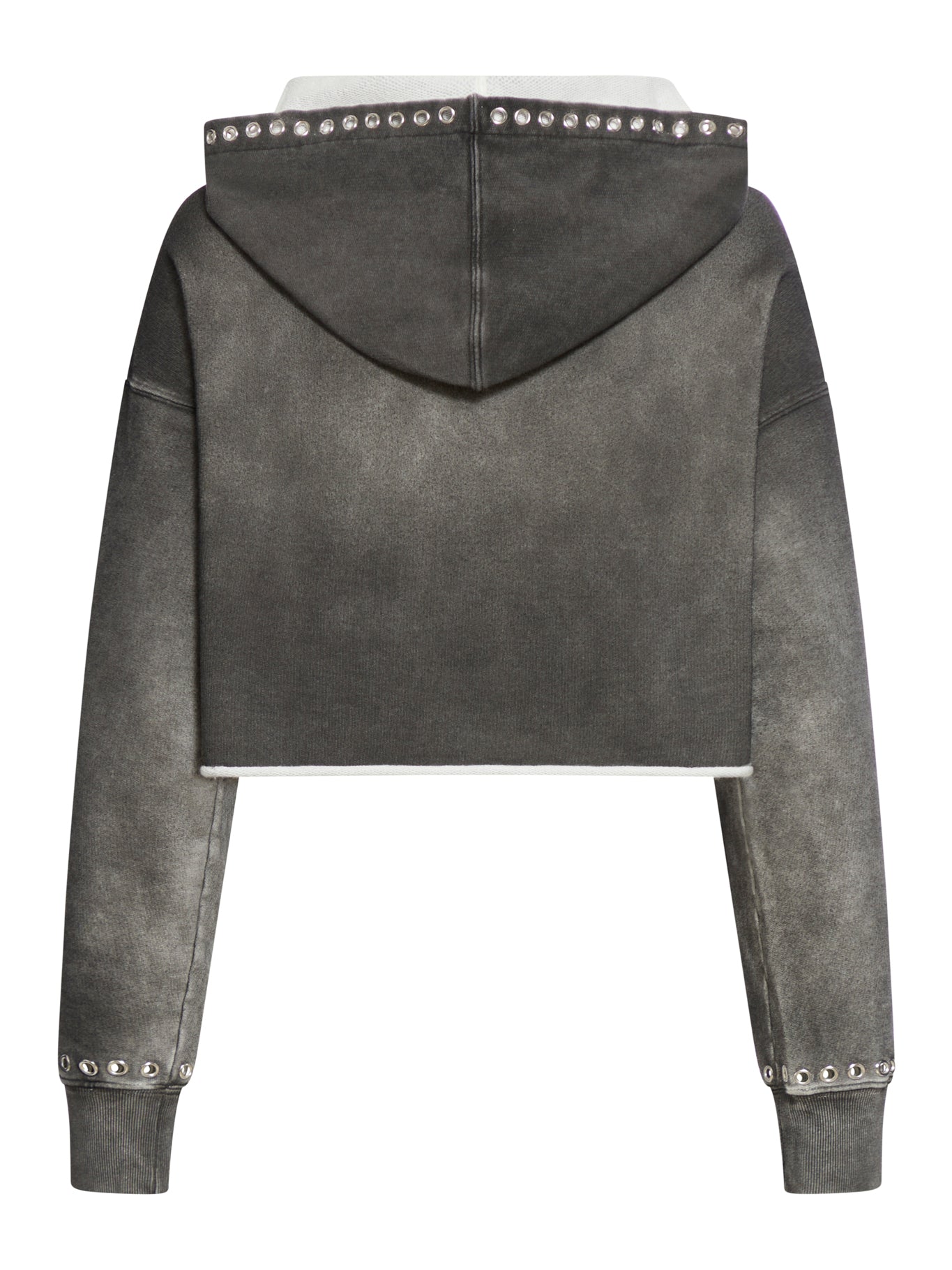 Faded Cotton Crop Sweatshirt for Women - Soft & Comfortable Oversized Pullover for Casual Wear, Street Style & Loungewear