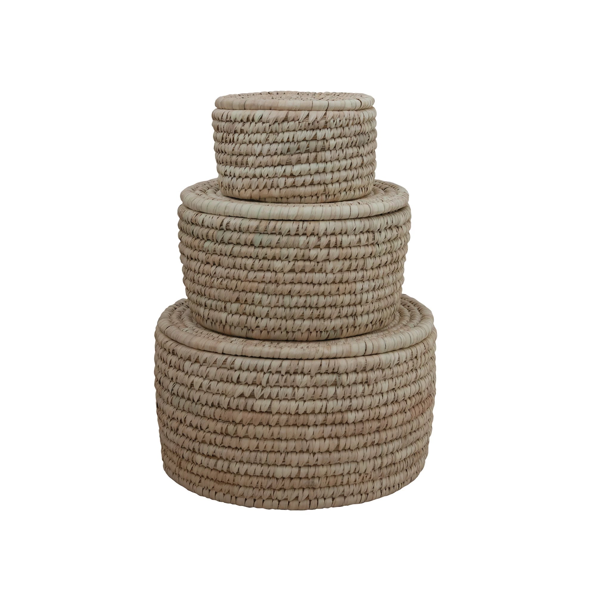 Hand Woven Storage Basket with Lid - Natural Rattan Organizer for Home Decor, Laundry, Toys & Blankets | Perfect for Living Room, Bedroom & Nursery Organization