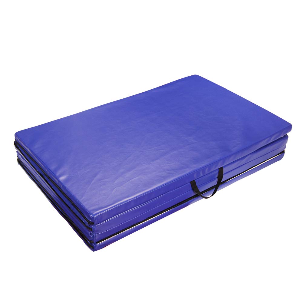 4'x10'x2 Thick Polar Aurora Folding Exercise Mat - Gymnastics, Aerobics, Stretching & Yoga Mat for Home Gym, Studio Workouts and Fitness Training