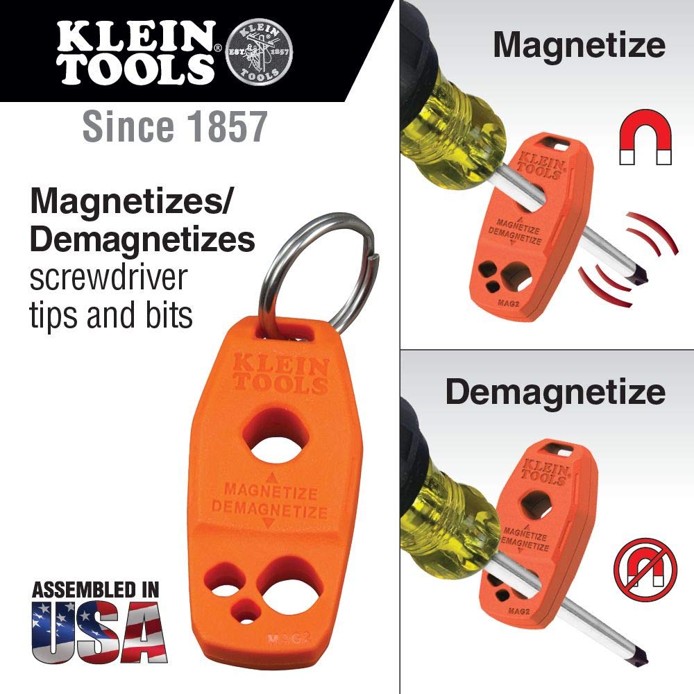 Klein Tools MAG2 & Wiha 40010 Magnetizer Set for Screwdrivers & Tools - Workshop Essential