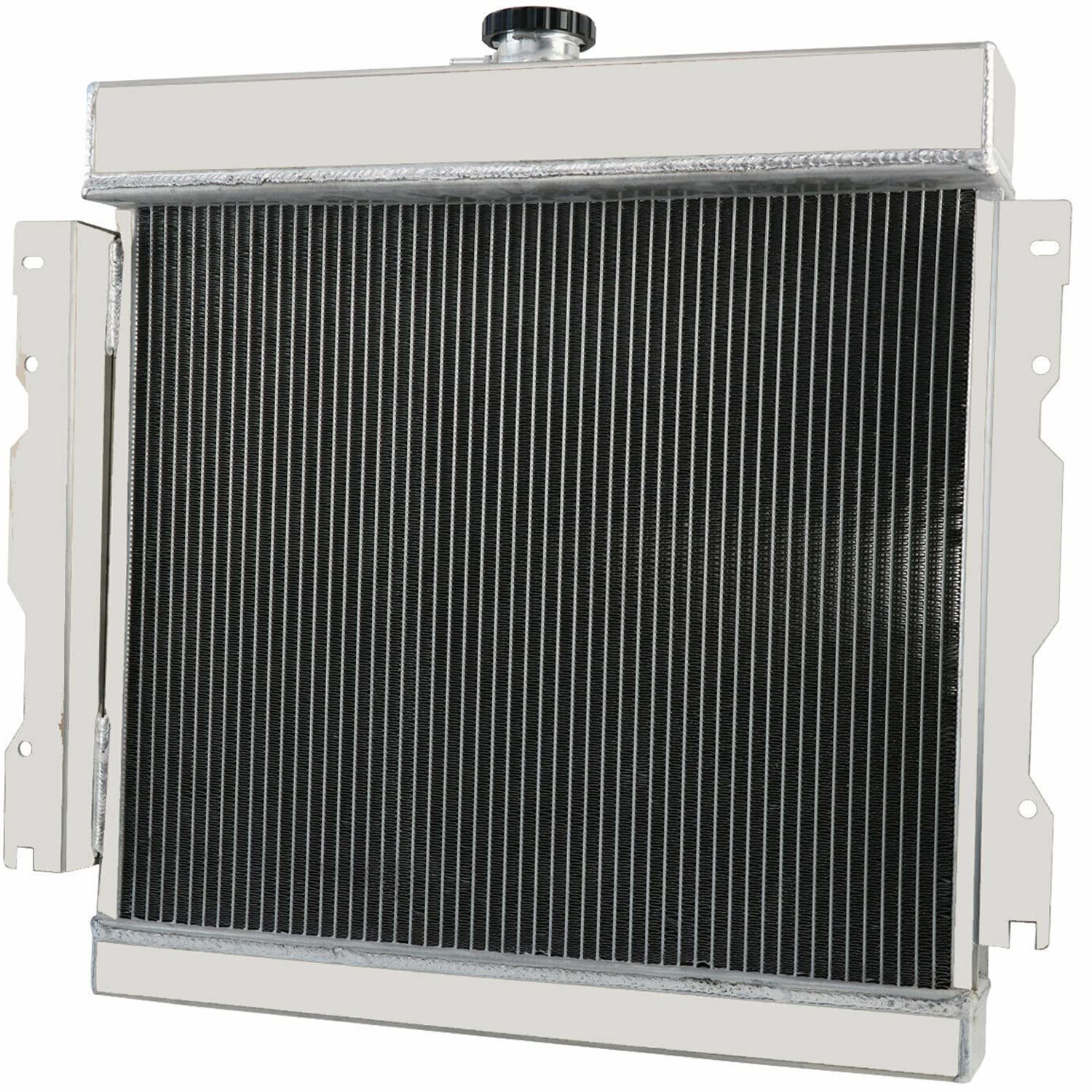 1970-1979 Dodge D100 D200 Ramcharger W200 W300 B200 B300 B100 Van Aluminum Radiator with Fan Shroud & Relay Kit - Heavy Duty Cooling Upgrade for Classic Trucks & Vans - Perfect for Restoration Projects, Off-Roading, and Hot Weather Driving