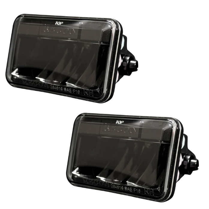 Ford F150 2015-2020 LED Fog Lights (Excluding Raptor) - Smoked Black Housing White Light 2-Piece Set - Upgrade for Off-Roading & Night Driving Visibility