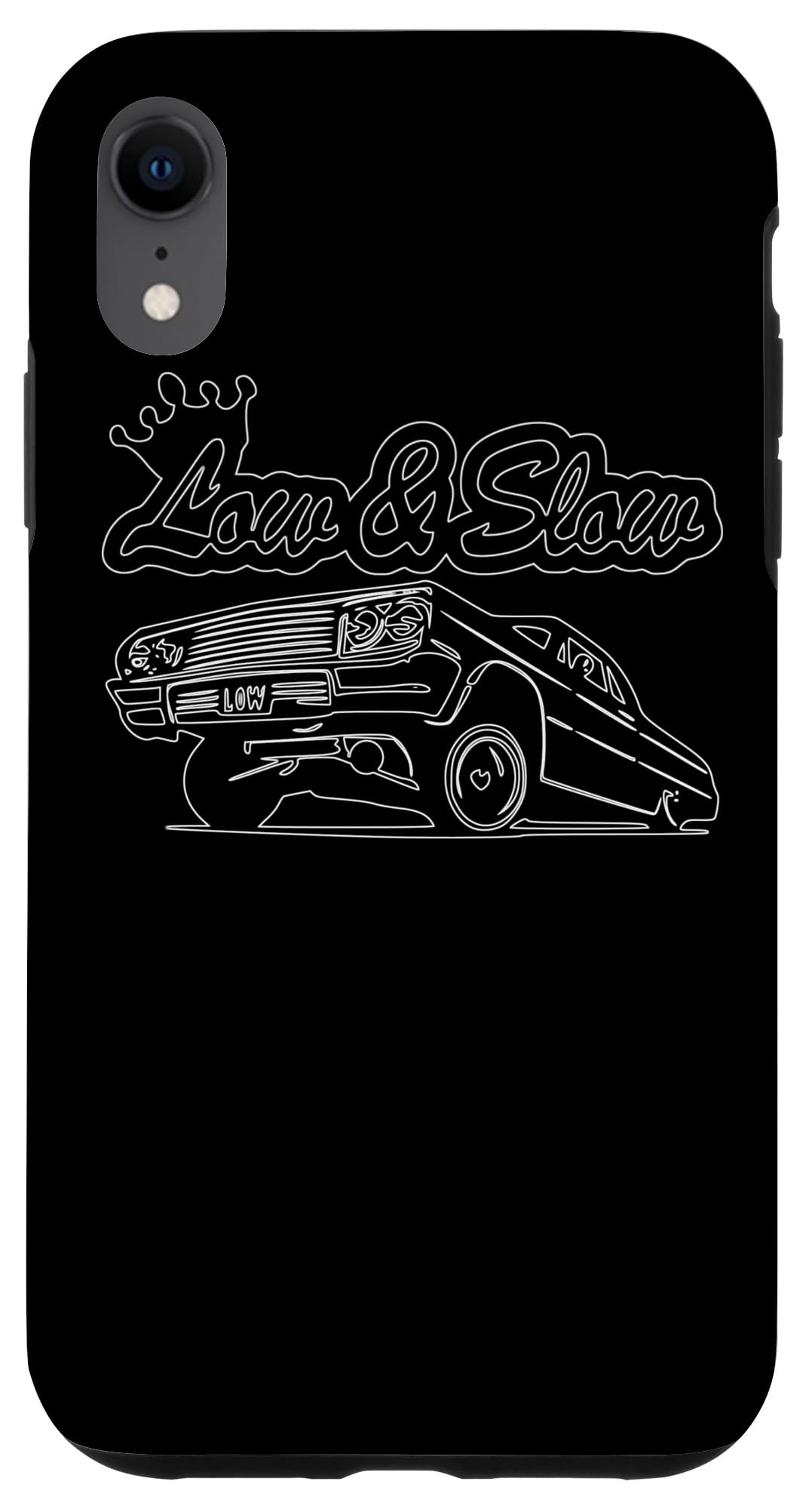iPhone XR Lowrider Car Case - Chicano Style Low and Slow 3 Wheelin Design for Men | Perfect for Car Enthusiasts & Lowrider Fans