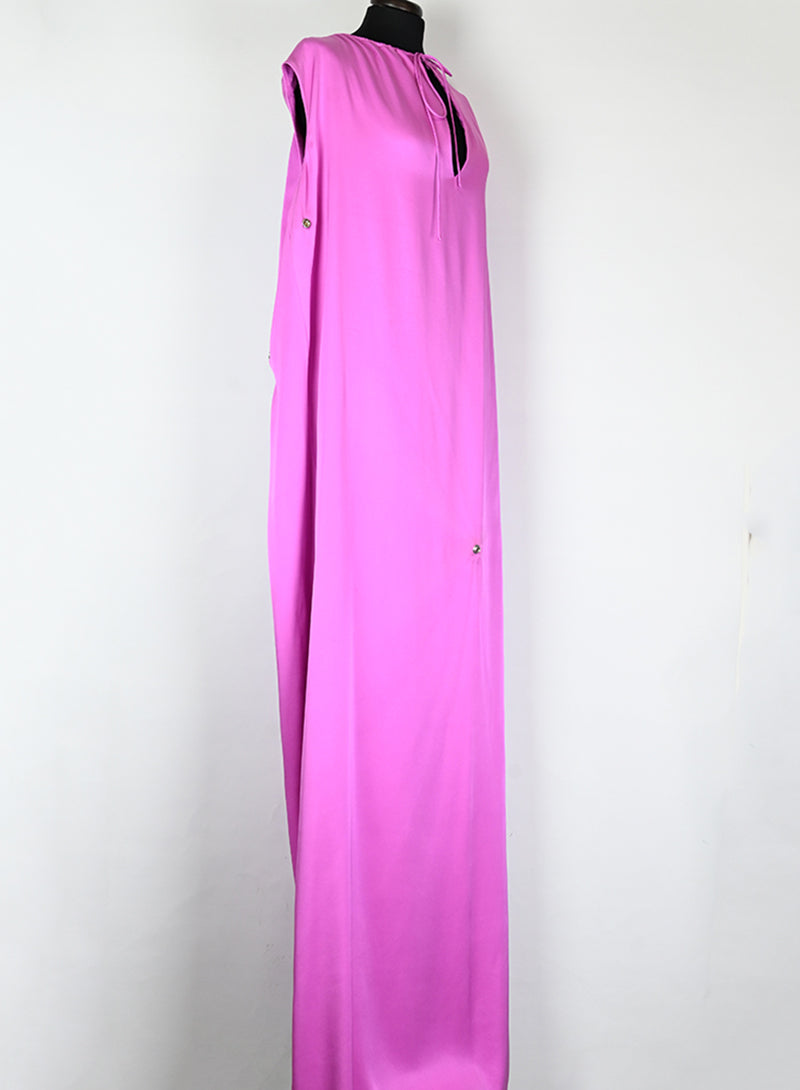 Balenciaga Purple Silk Long Dress Size 40 - Elegant Evening Gown for Parties & Special Occasions