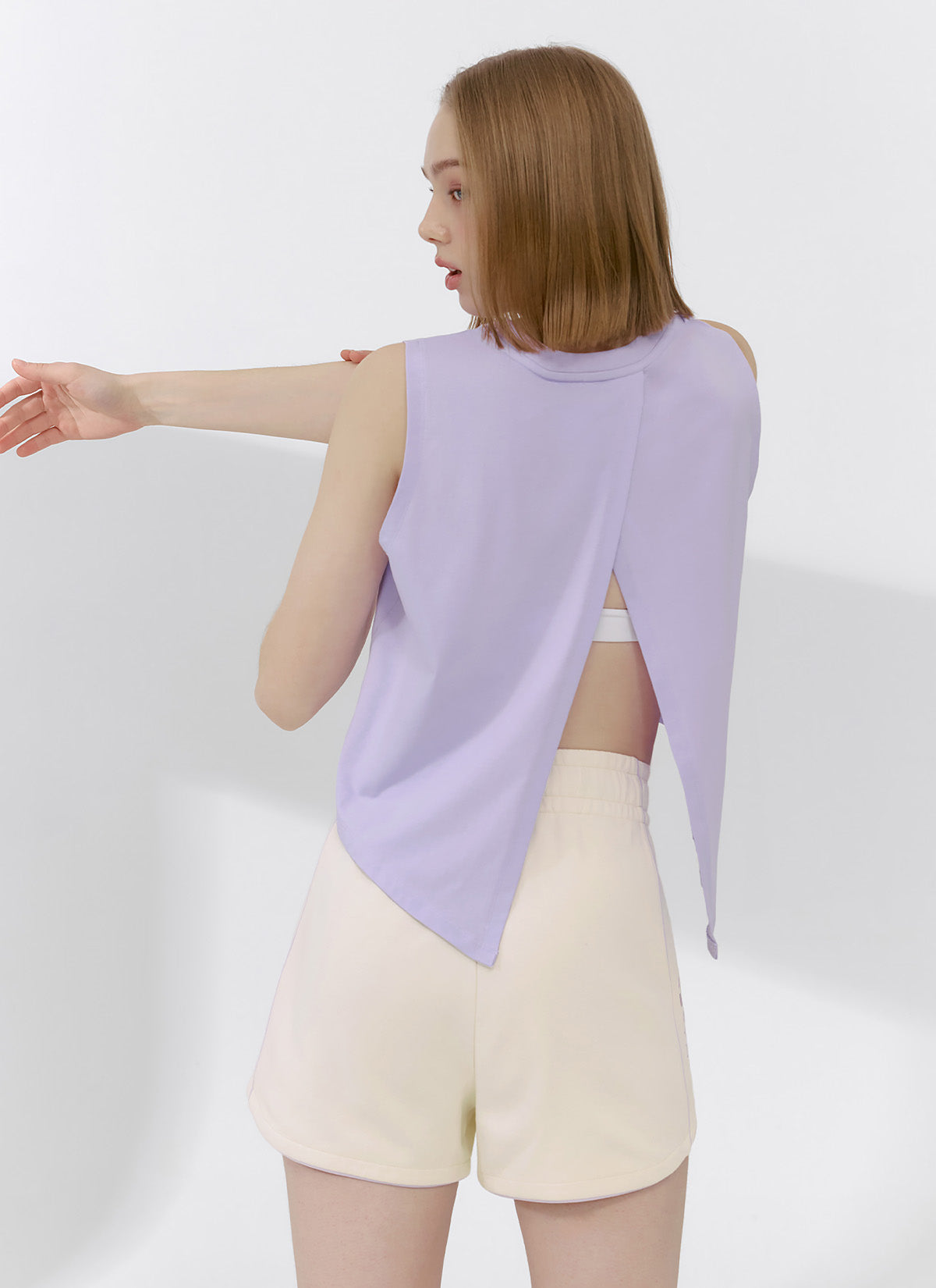 Premium Pima Cotton Back Slit Sleeveless Blouse - Women's Elegant Summer Top for Office, Date Night & Casual Outings