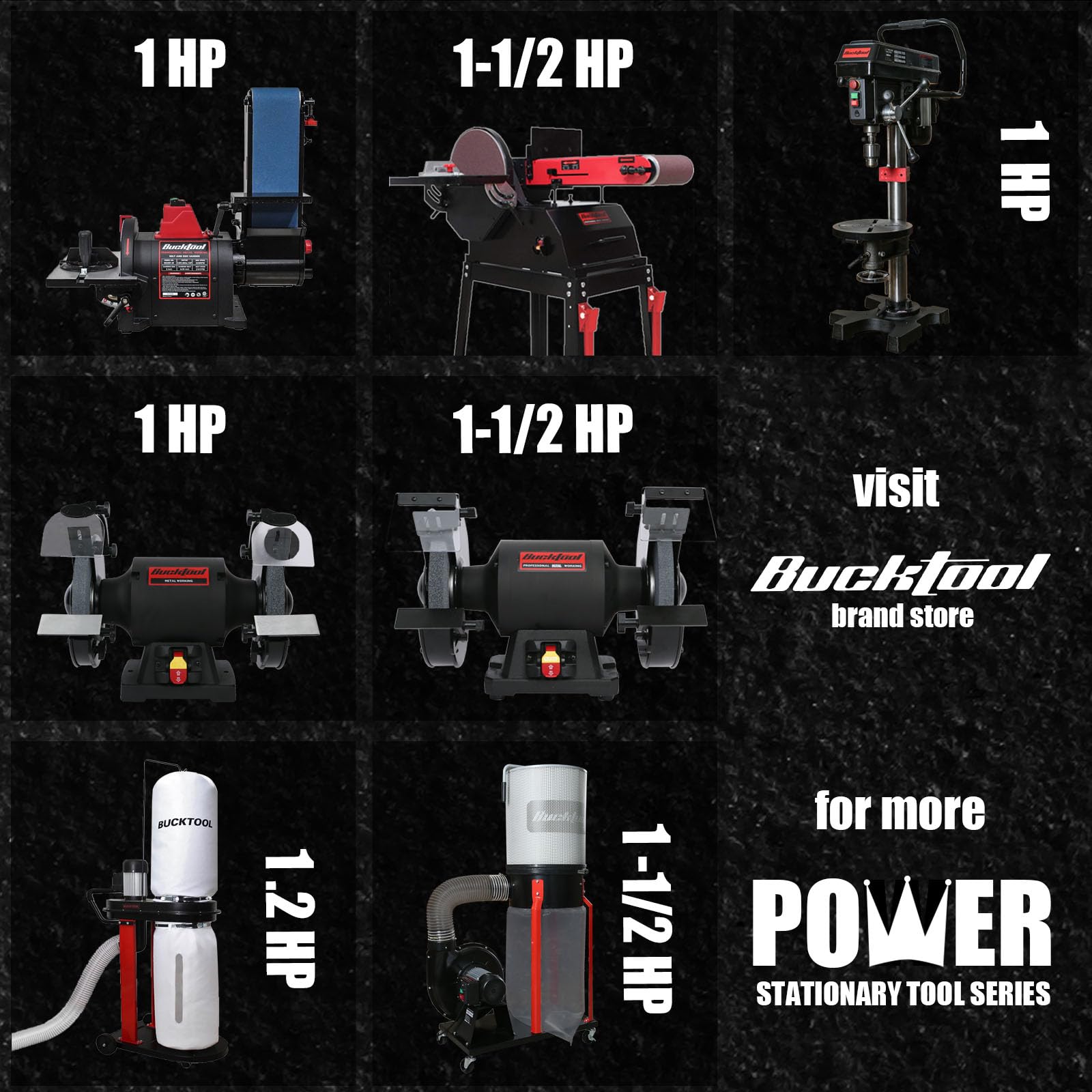 BUCKTOOL Pro 1HP Benchtop Belt & Disc Sander - 4x36 Inch Belt & 8 Inch Disc Combo with Direct-Drive Motor for Metalworking, Woodworking & DIY Projects | Heavy-Duty BD4801-M Sander for Sharpening, Sanding & Polishing in Workshops & Garages