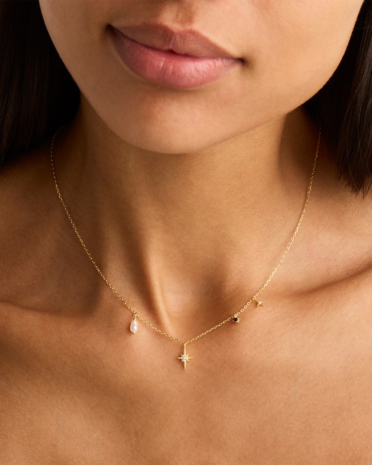 18K Gold Vermeil Stardust Choker Necklace - Elegant Layering Piece for Women | Perfect for Date Night, Weddings & Special Occasions