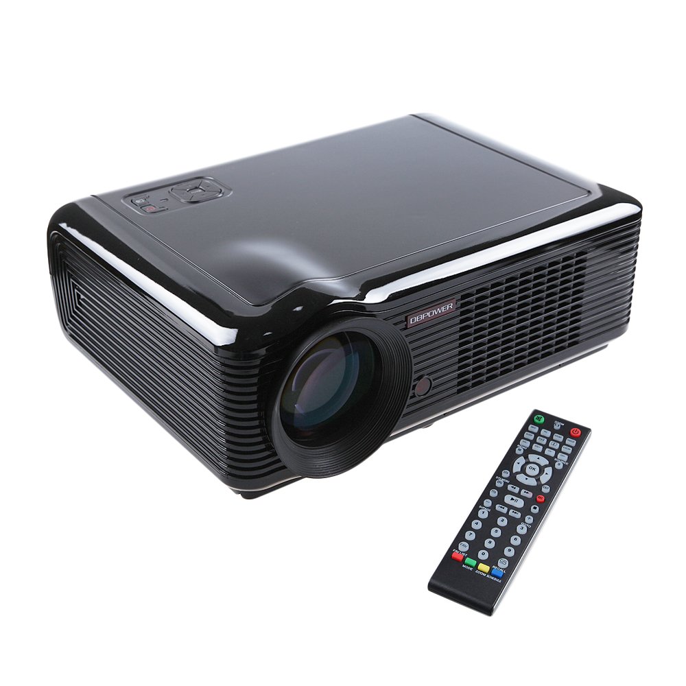 DB Power LED-66 Full HD 1080P Home Theater Projector - 4K Support, 5000 Lumens, Built-in Speakers for Movies, Gaming, Business Meetings & Classroom Teaching | Portable Outdoor Movie Projector (Black) - Perfect for Home Cinema, Backyard Parties, Office Presentations & School Lessons