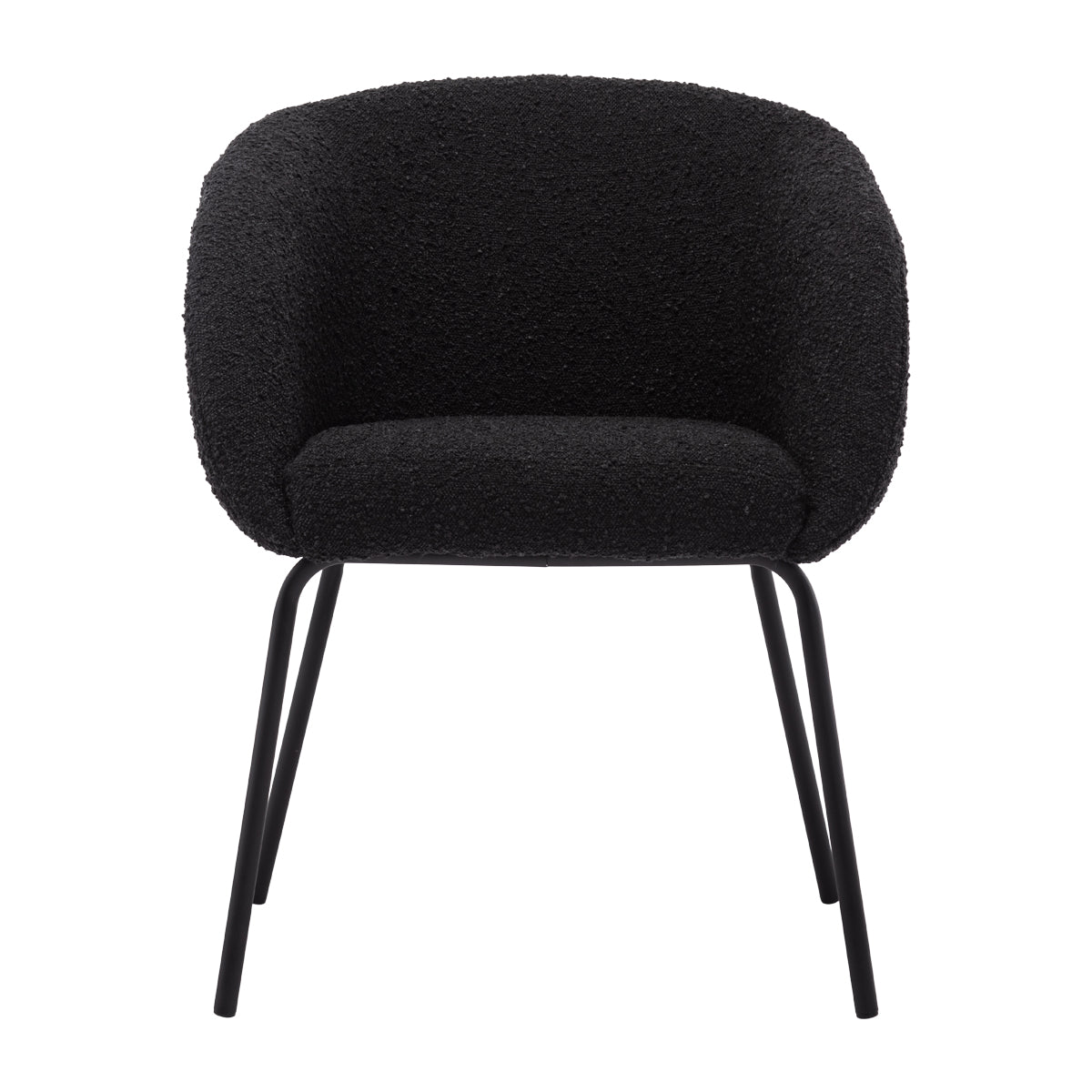 Avalon Boucle Dining Arm Chair - Modern Upholstered Accent Chair for Kitchen, Dining Room, or Office - Comfortable & Stylish Seating Solution
