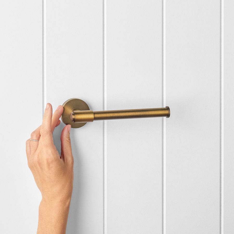 Vintage Brass Toilet Paper Holder - Antique Brass Bathroom Tissue Roll Stand for Classic & Modern Bathrooms - Perfect for Home, Hotel, and Office Use