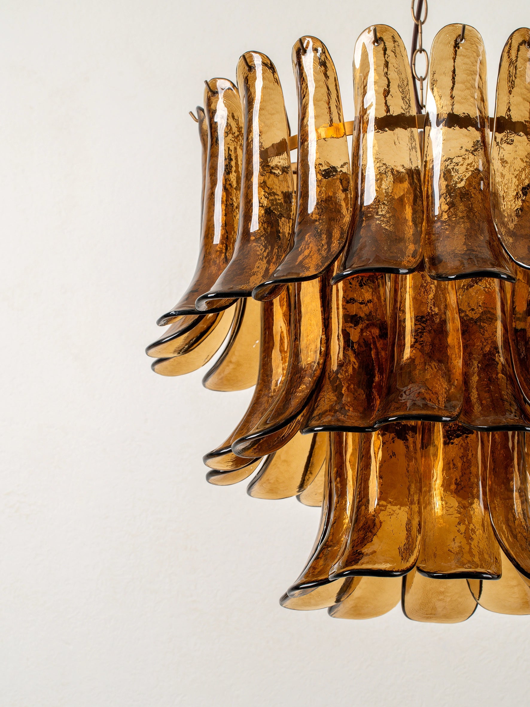 Lonso 4-Light Chandelier with Aged Brass Finish & Smoked Brown Glass - Perfect for Dining Room, Living Room, and Bedroom Lighting