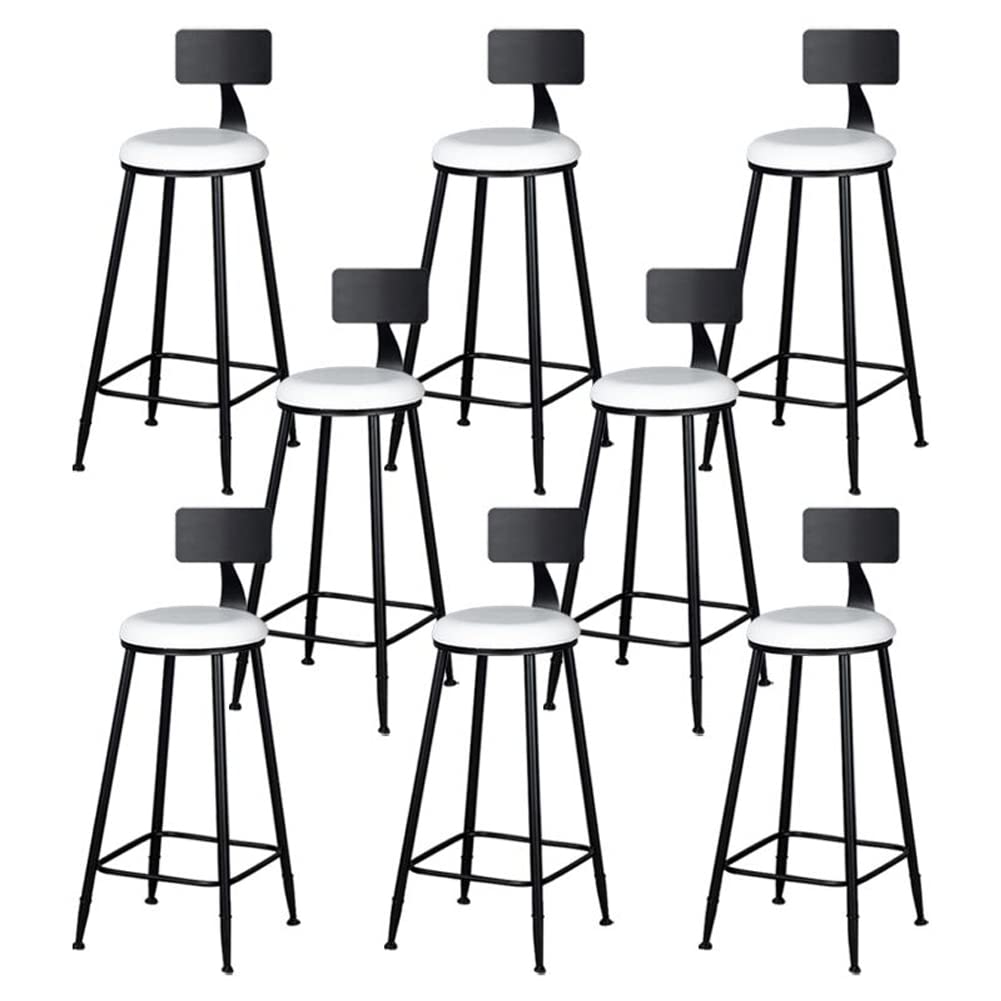 Scandinavian Modern Iron Bar Stool Set of 8 - 30