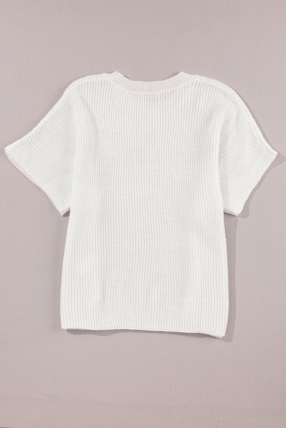 Floral Embroidered Short Sleeve Knit Sweater for Women - Spring & Summer Casual Wear, Office Outfits, and Date Night Fashion
